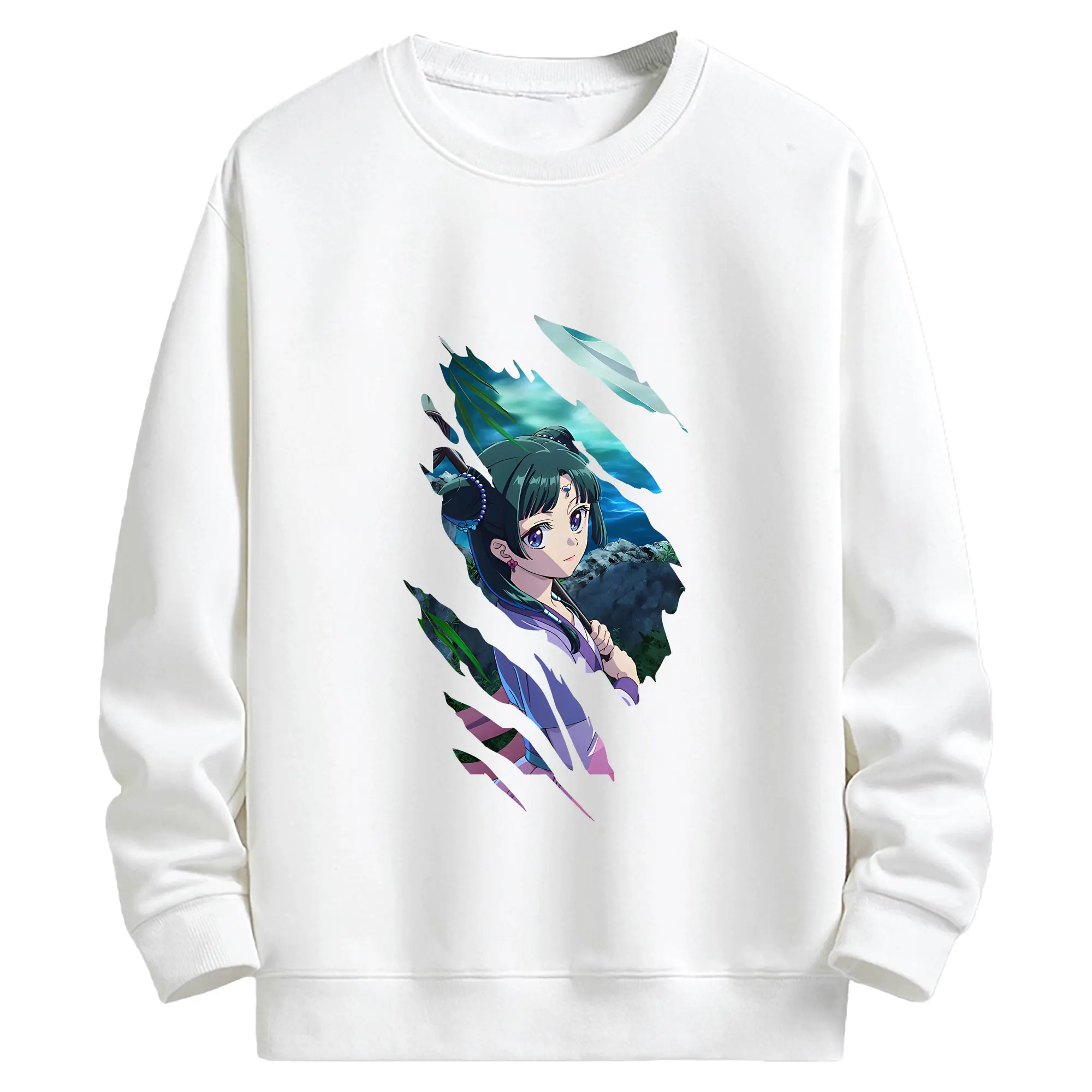 薬屋のひとりごと グッズ,猫猫 - キッズ クルーネックスウェットシャツ ・ フロントプリント ・ 綿80％ ポリエステル20％ ・ 快適 通学 スポーツ 日常使い お散歩用