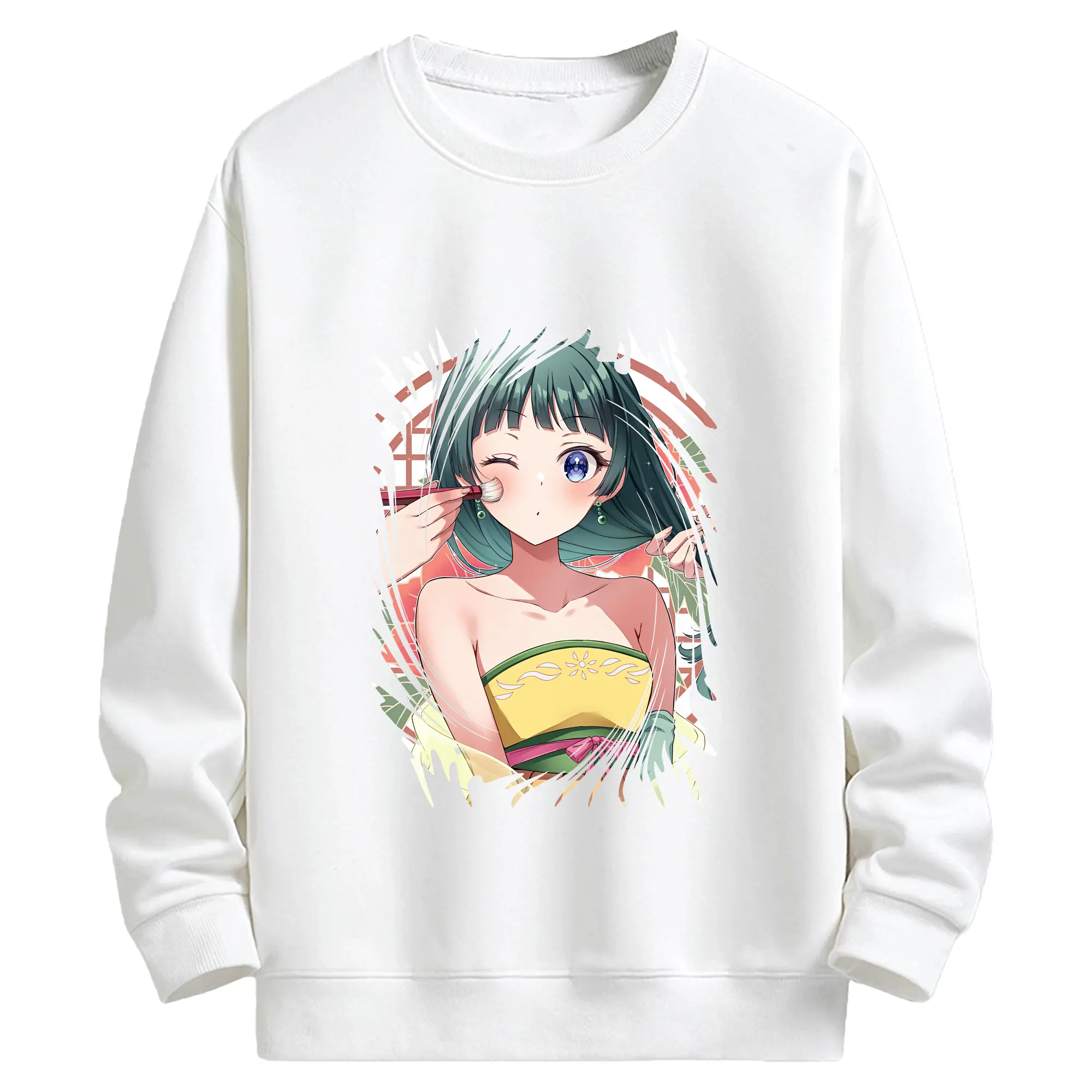 薬屋のひとりごと グッズ,猫猫 - キッズ クルーネックスウェットシャツ ・ フロントプリント ・ 綿80％ ポリエステル20％ ・ 快適 通学 スポーツ 日常使い お散歩用