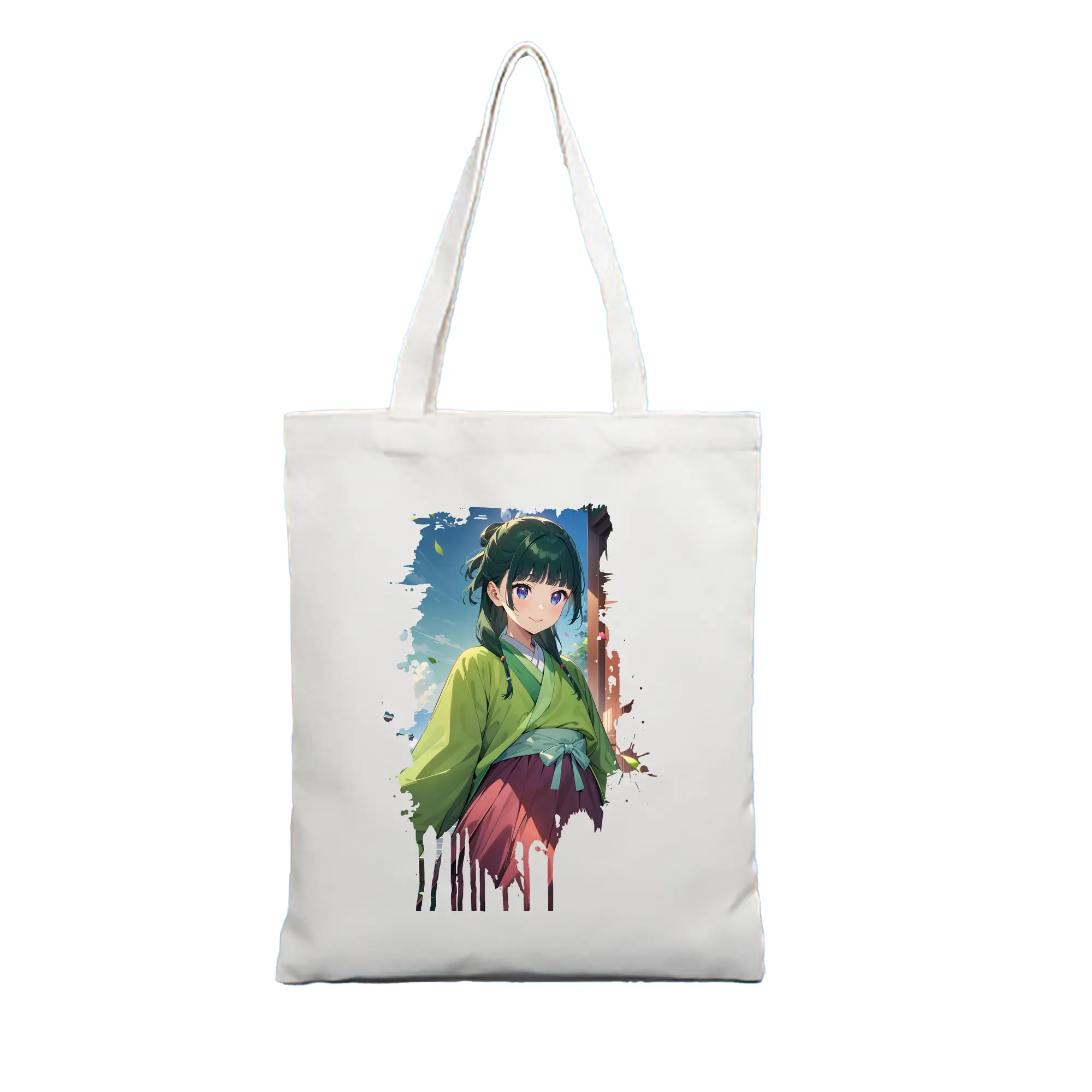 薬屋のひとりごと グッズ,猫猫 - 縦型キャンバス手提げバッグ（トートバッグ） ・ キャンバス素材 ・ ショッピング用 ・ 軽量 丈夫 お手入れ簡単