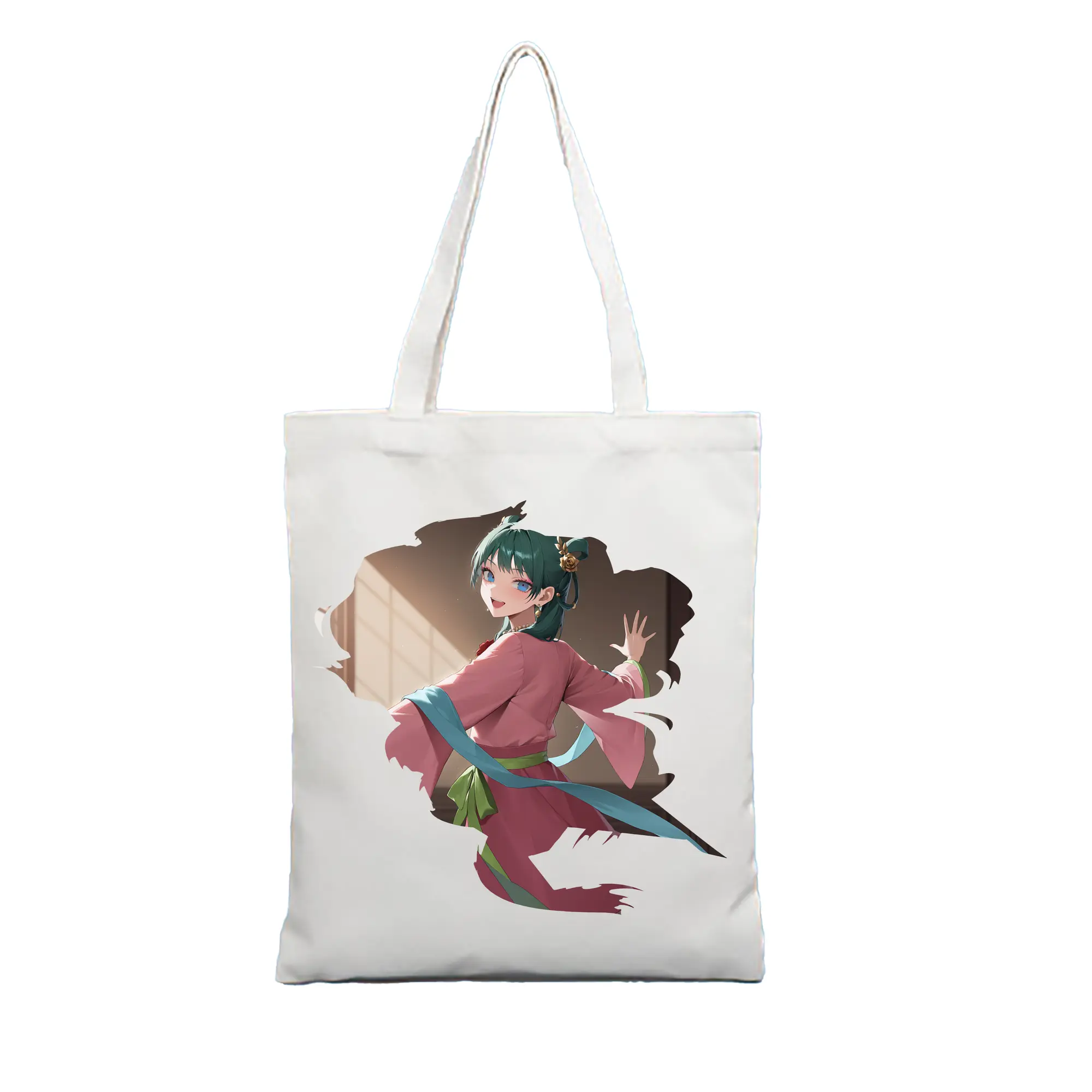 薬屋のひとりごと グッズ,猫猫 - 縦型キャンバス手提げバッグ（トートバッグ） ・ キャンバス素材 ・ ショッピング用 ・ 軽量 丈夫 お手入れ簡単