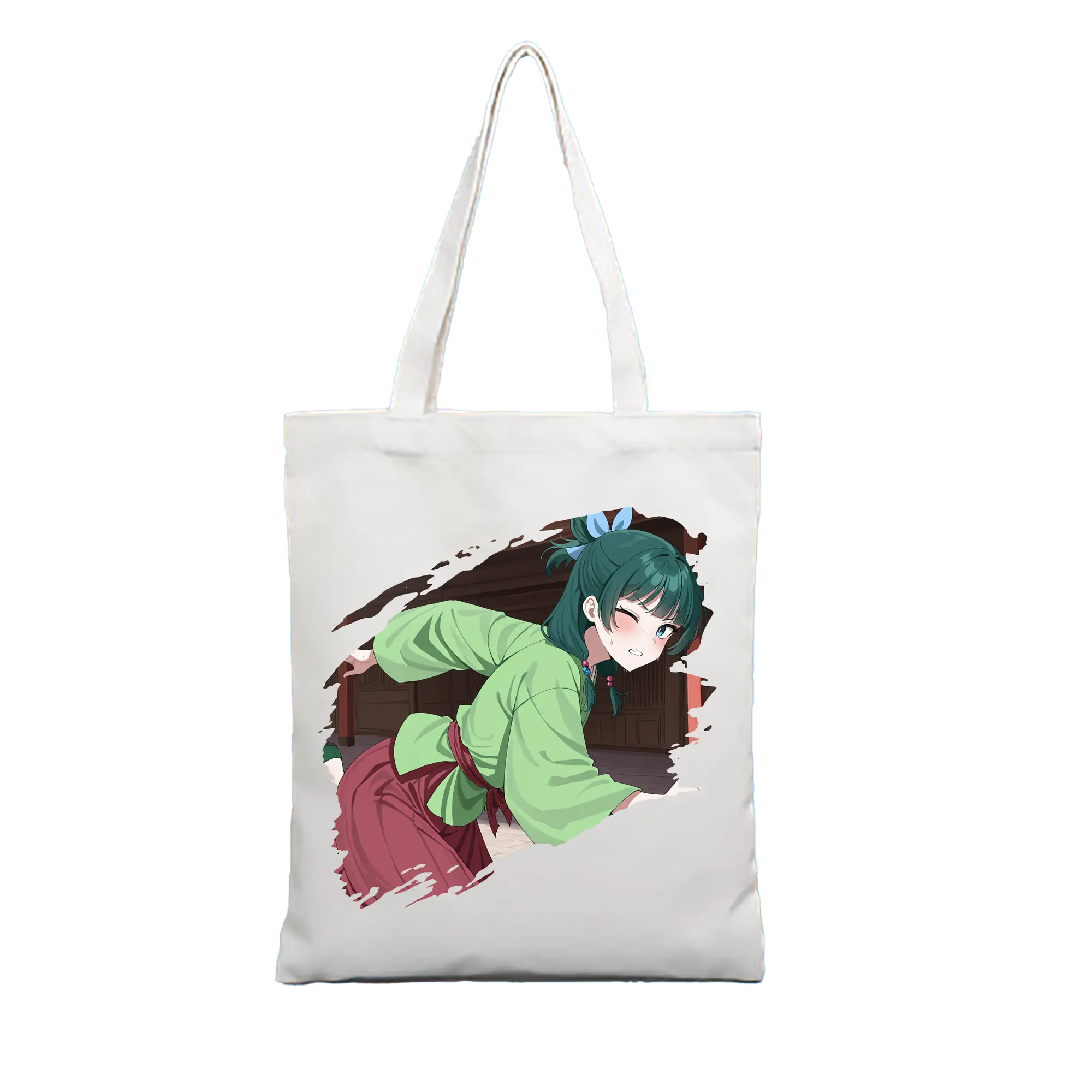 薬屋のひとりごと グッズ,猫猫 - 縦型キャンバス手提げバッグ（トートバッグ） ・ キャンバス素材 ・ ショッピング用 ・ 軽量 丈夫 お手入れ簡単