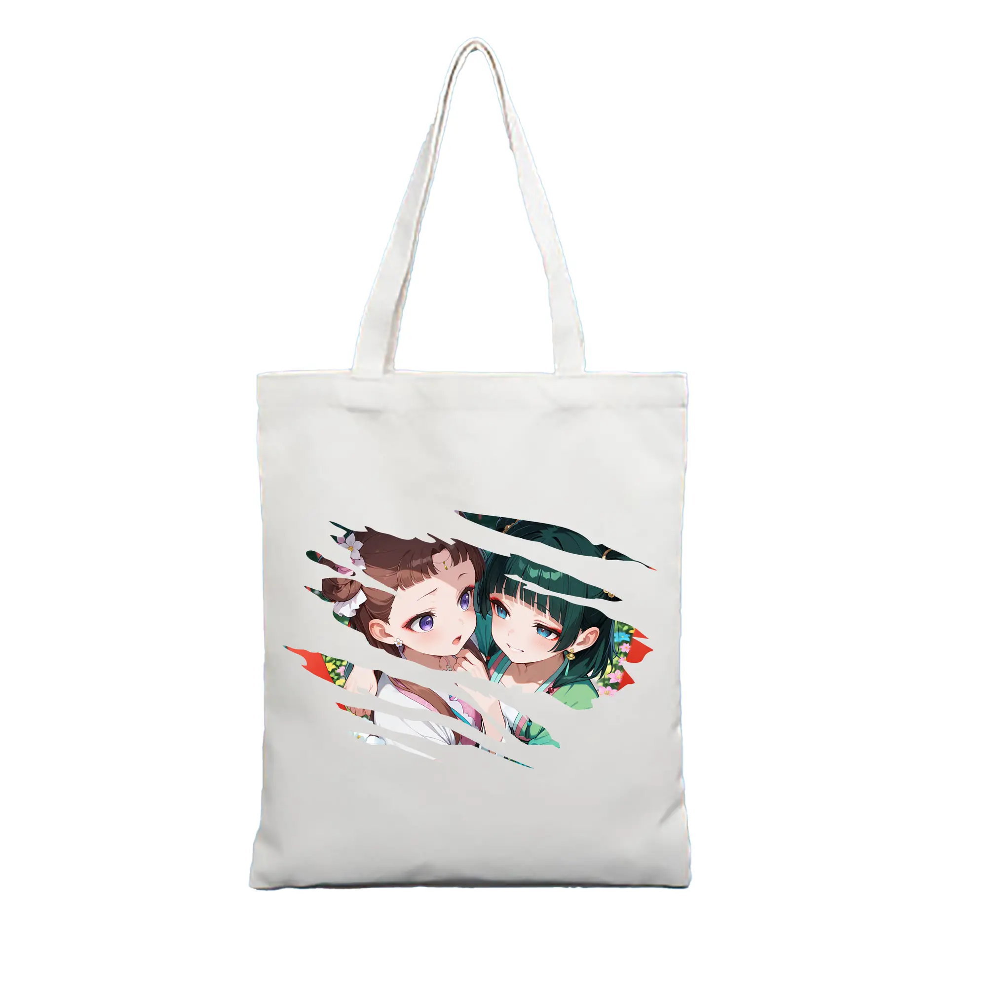 薬屋のひとりごと グッズ,猫猫 - 縦型キャンバス手提げバッグ（トートバッグ） ・ キャンバス素材 ・ ショッピング用 ・ 軽量 丈夫 お手入れ簡単