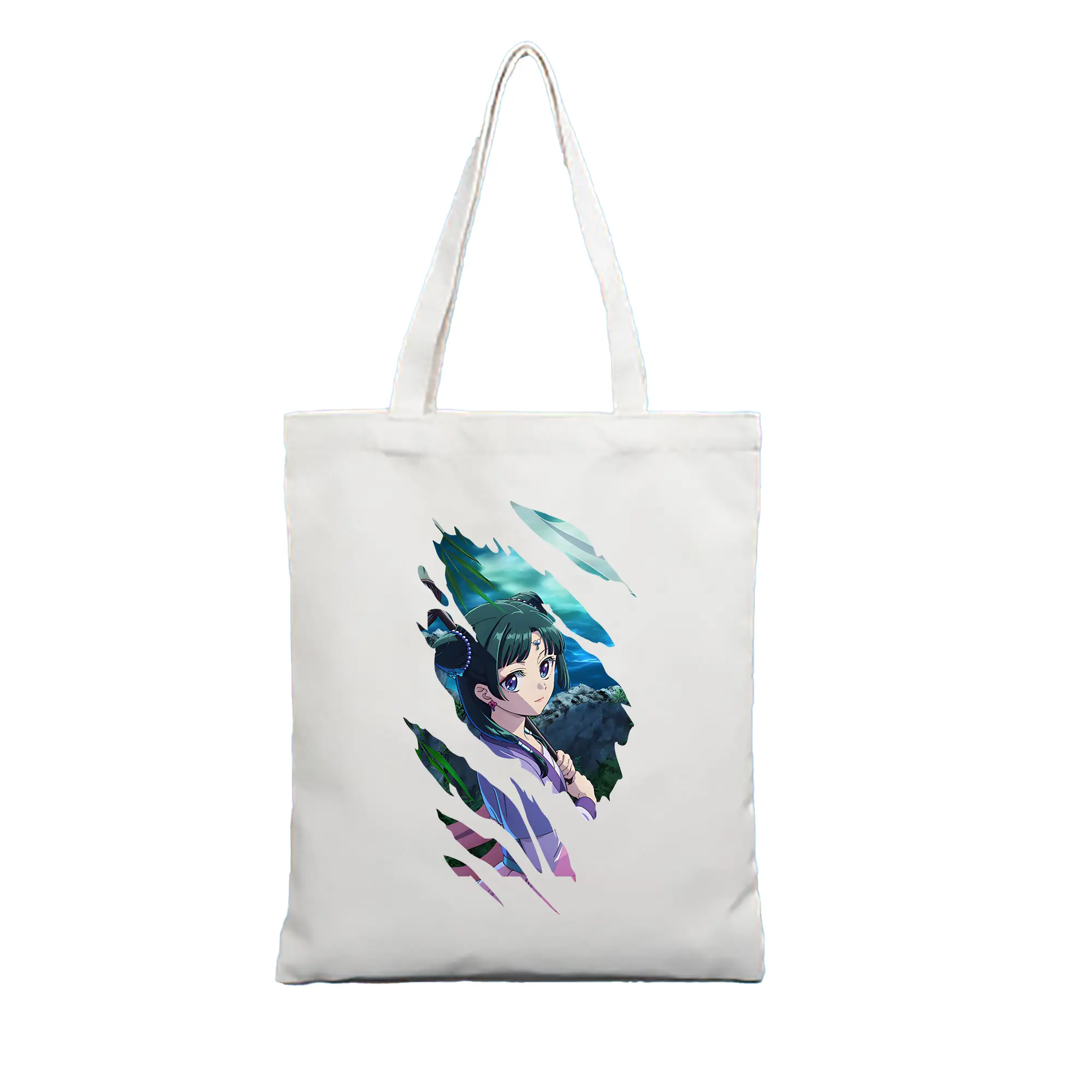 薬屋のひとりごと グッズ,猫猫 - 縦型キャンバス手提げバッグ（トートバッグ） ・ キャンバス素材 ・ ショッピング用 ・ 軽量 丈夫 お手入れ簡単