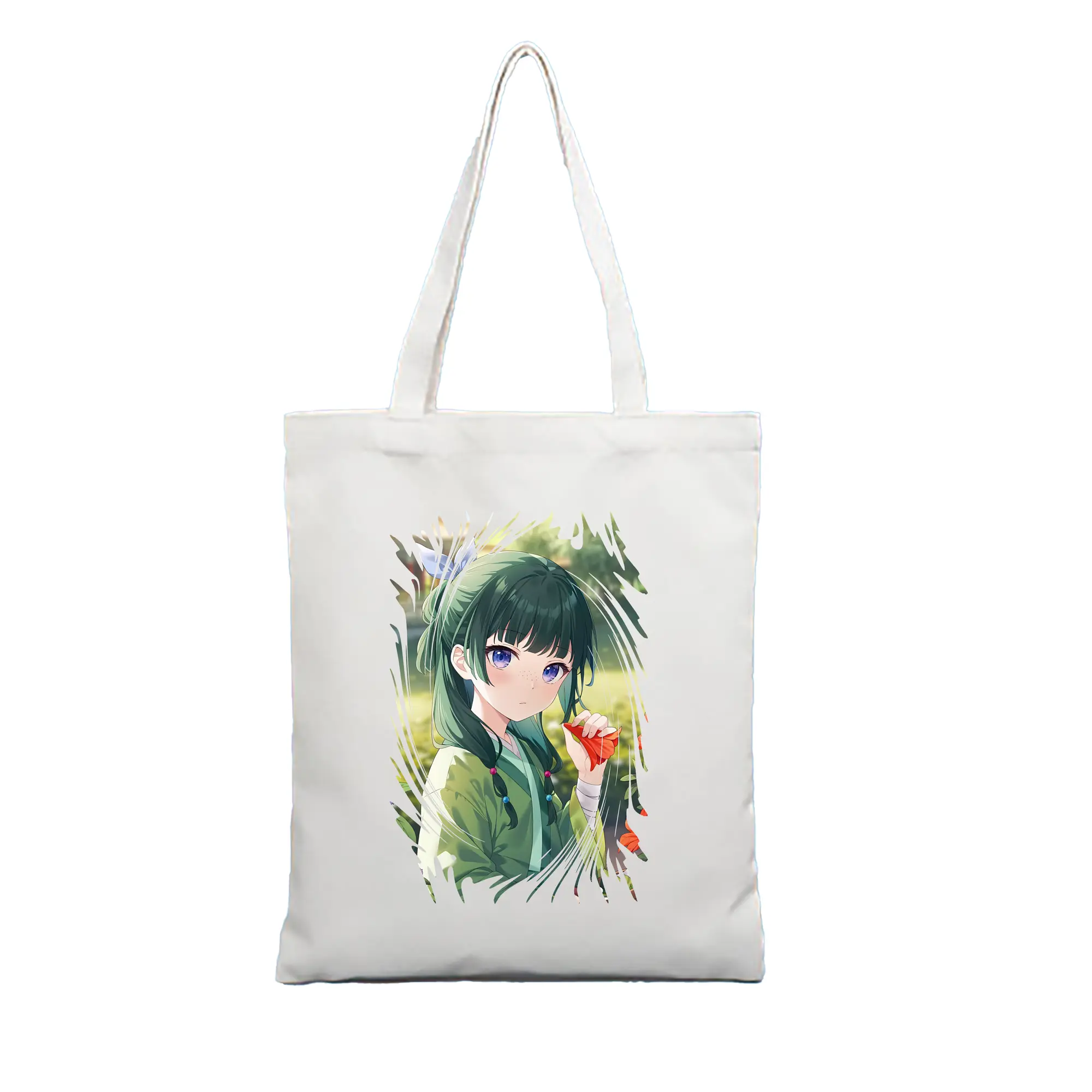 薬屋のひとりごと グッズ,猫猫 - 縦型キャンバス手提げバッグ（トートバッグ） ・ キャンバス素材 ・ ショッピング用 ・ 軽量 丈夫 お手入れ簡単