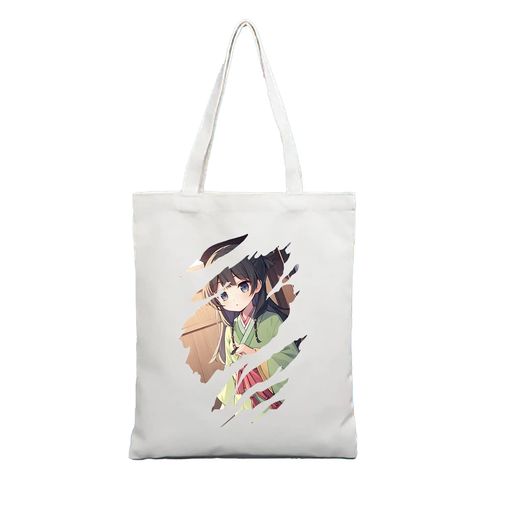 薬屋のひとりごと グッズ,猫猫 - 縦型キャンバス手提げバッグ（トートバッグ） ・ キャンバス素材 ・ ショッピング用 ・ 軽量 丈夫 お手入れ簡単