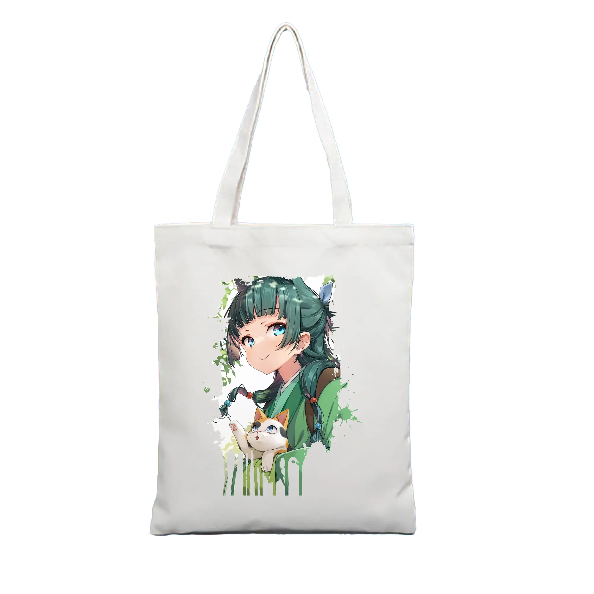 薬屋のひとりごと グッズ,猫猫 - 縦型キャンバス手提げバッグ（トートバッグ） ・ キャンバス素材 ・ ショッピング用 ・ 軽量 丈夫 お手入れ簡単