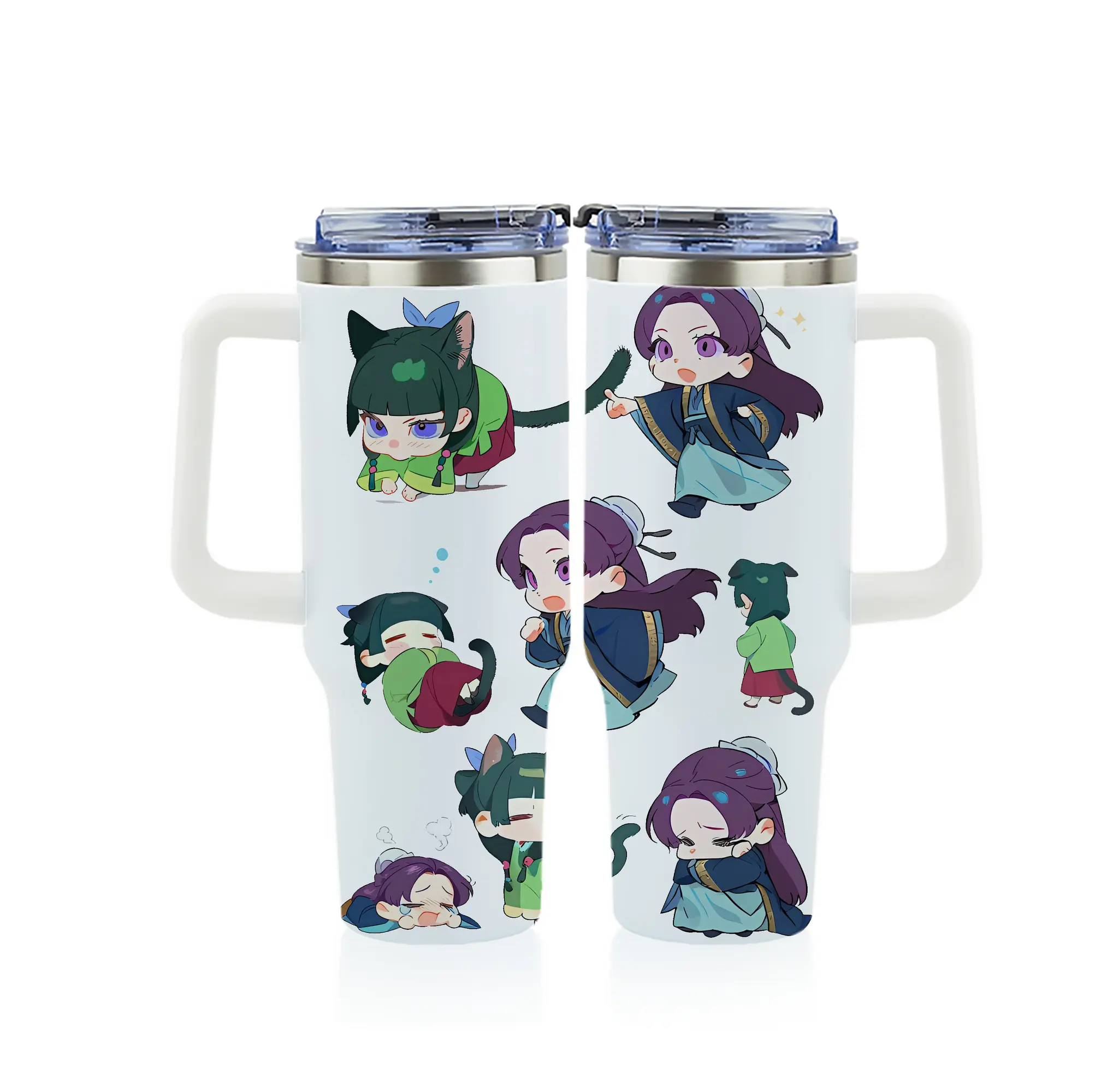 薬屋のひとりごと グッズ,壬氏 - 1200mL フルプリント車用タンブラー ・ 304ステンレス 内側 ・ 201ステンレス 外側 ・ 保温 保冷 ・ 通勤 ドライブ アウトドア用