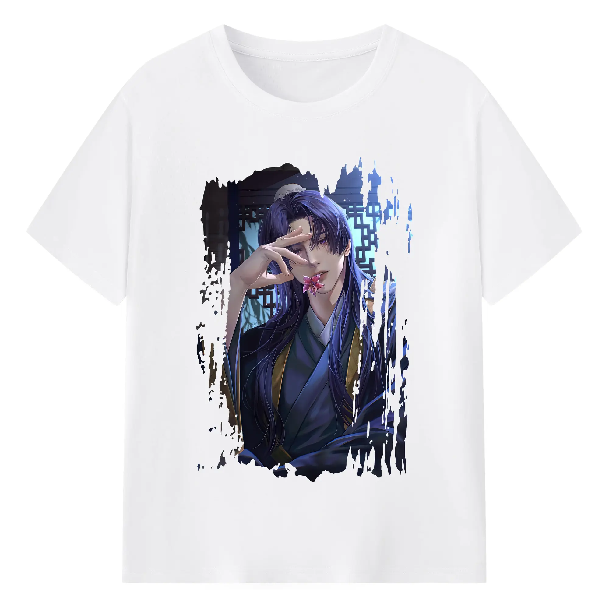 薬屋のひとりごと グッズ,壬氏 - 綿100％ 半袖Tシャツ ・ フロントプリント ・ 快適 通気性 ・ 日常使い 散歩 スポーツ用