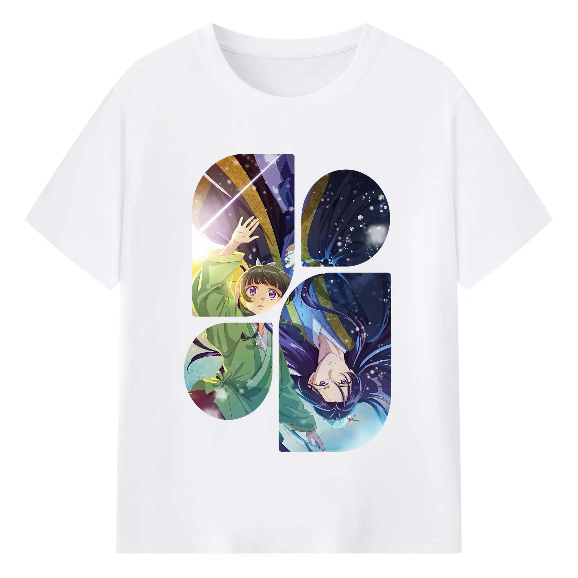 薬屋のひとりごと グッズ,壬氏 - 綿100％ 半袖Tシャツ ・ フロントプリント ・ 快適 通気性 ・ 日常使い 散歩 スポーツ用