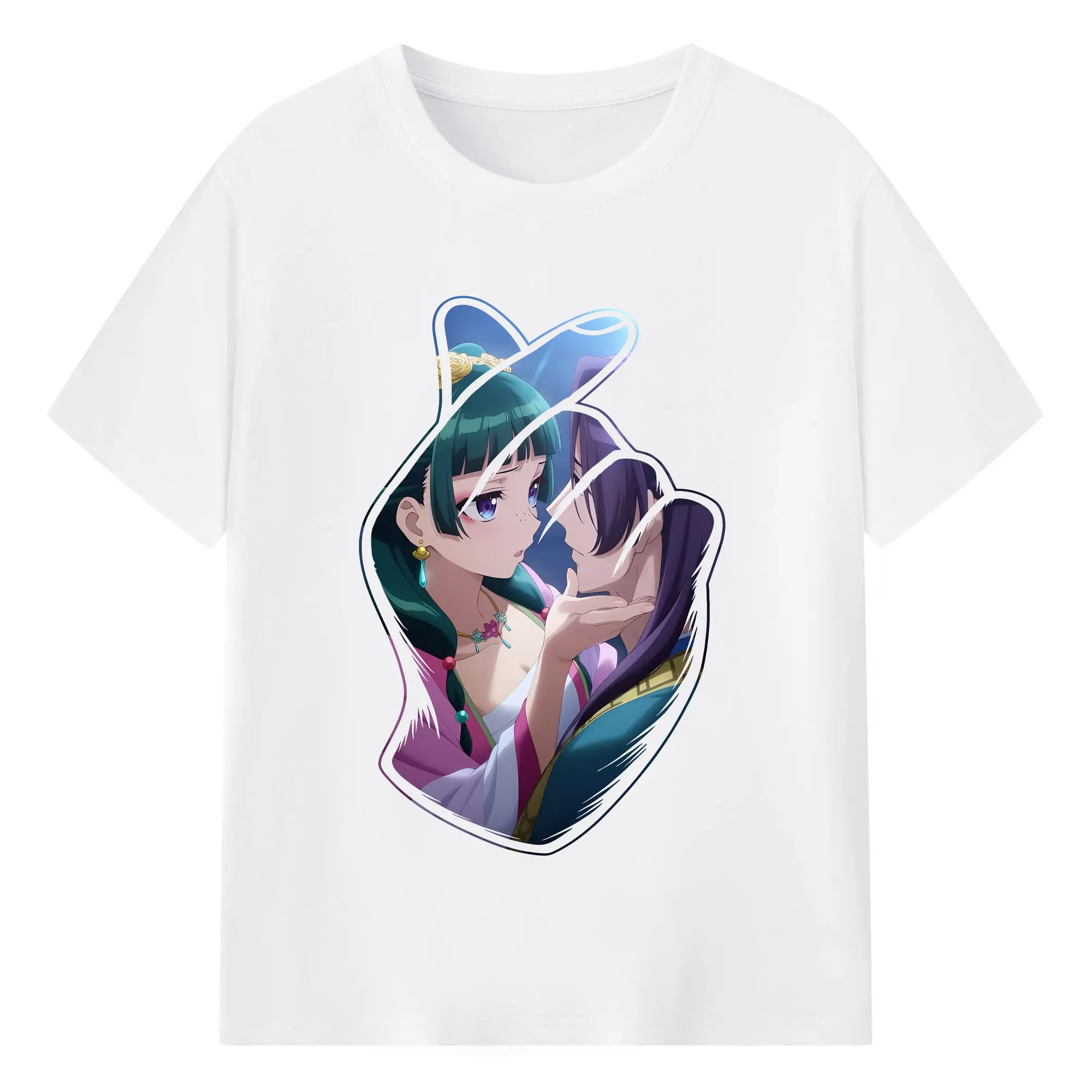 薬屋のひとりごと グッズ,壬氏 - 綿100％ 半袖Tシャツ ・ フロントプリント ・ 快適 通気性 ・ 日常使い 散歩 スポーツ用