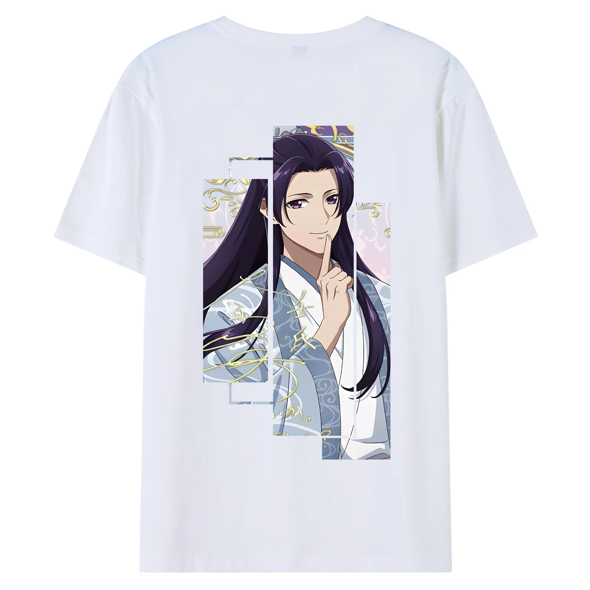 薬屋のひとりごと グッズ,壬氏 - 綿100％ 半袖Tシャツ ・ バックプリント ・ 快適 通気性 ・ 日常使い 散歩 スポーツ用