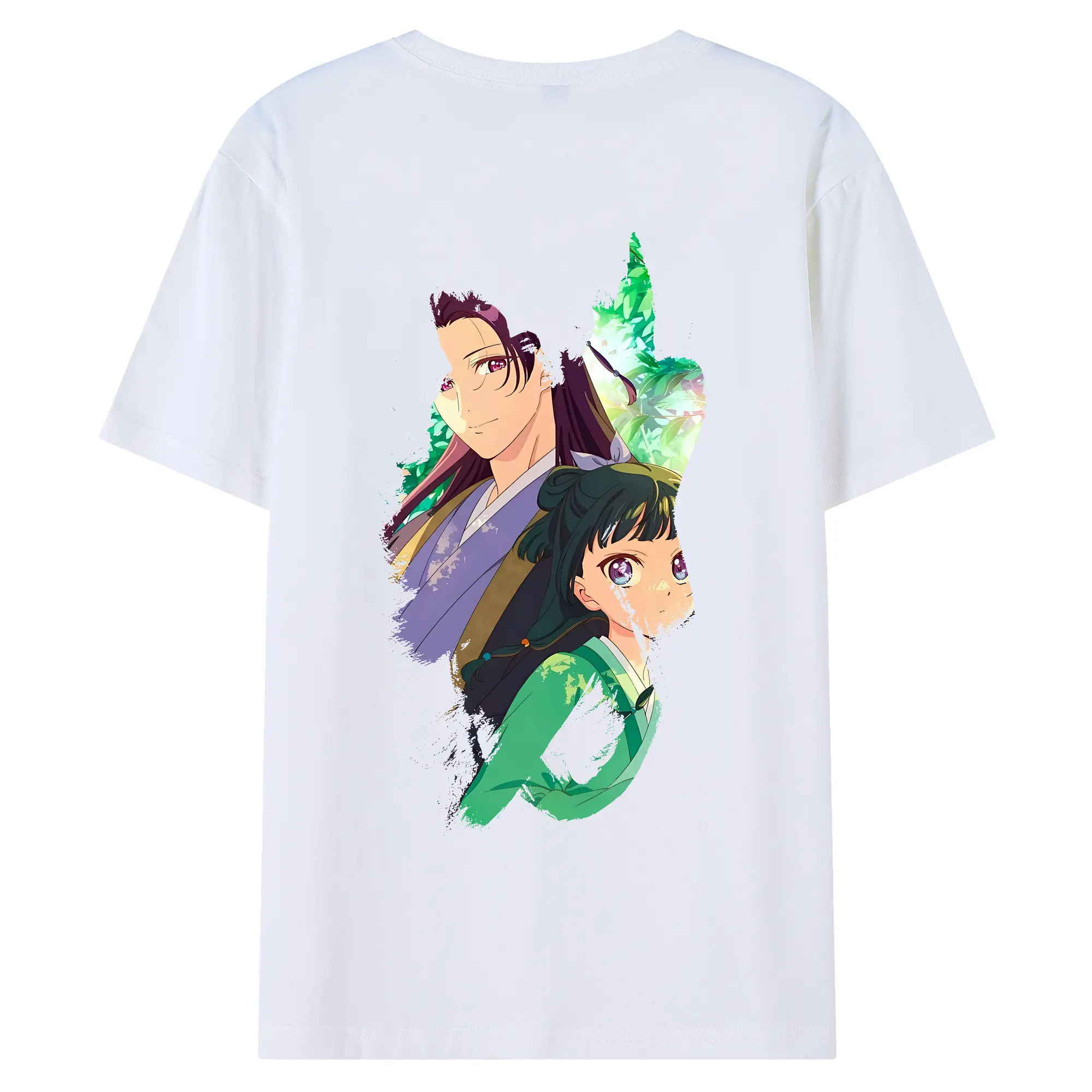 薬屋のひとりごと グッズ,壬氏 - 綿100％ 半袖Tシャツ ・ バックプリント ・ 快適 通気性 ・ 日常使い 散歩 スポーツ用