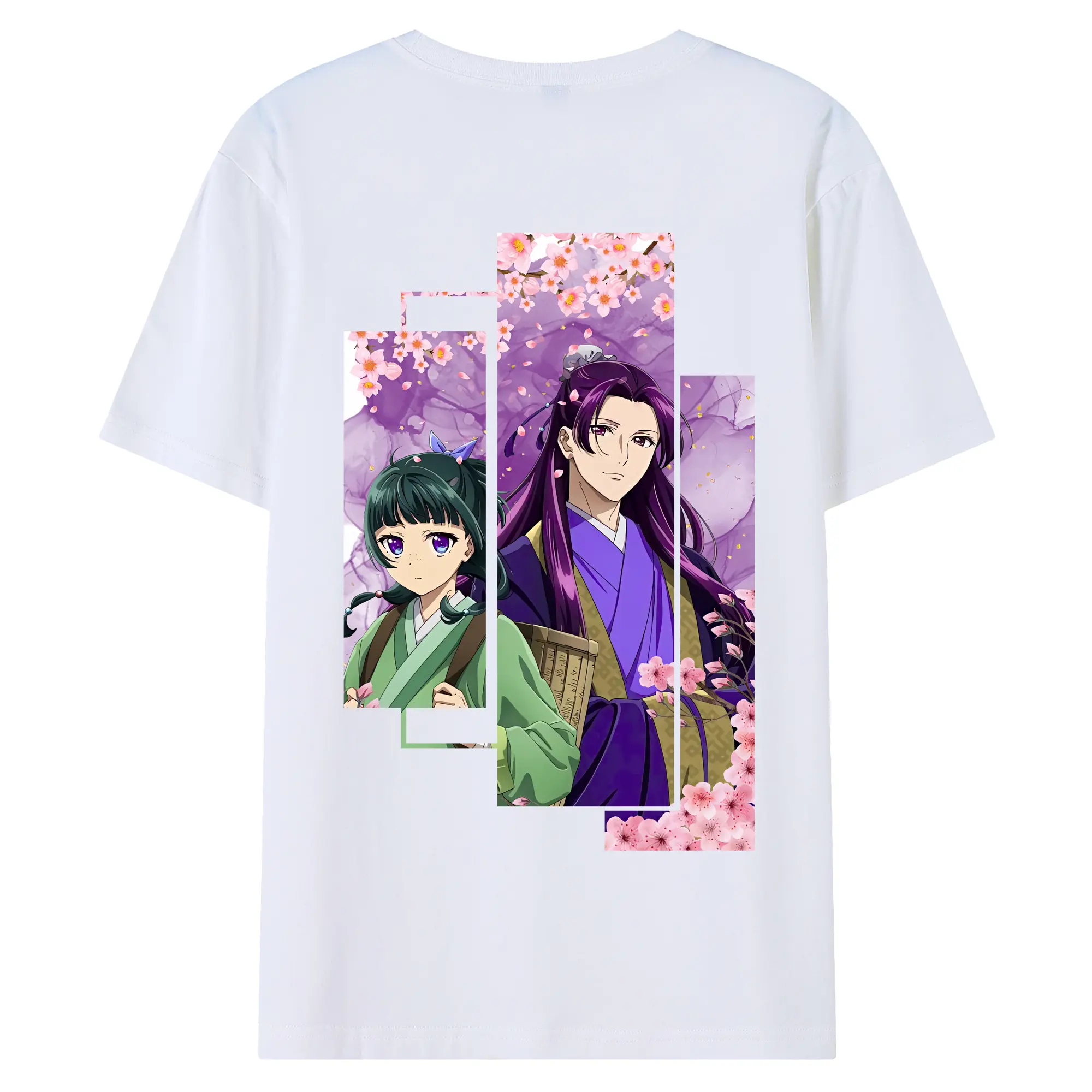 薬屋のひとりごと グッズ,壬氏 - 綿100％ 半袖Tシャツ ・ バックプリント ・ 快適 通気性 ・ 日常使い 散歩 スポーツ用