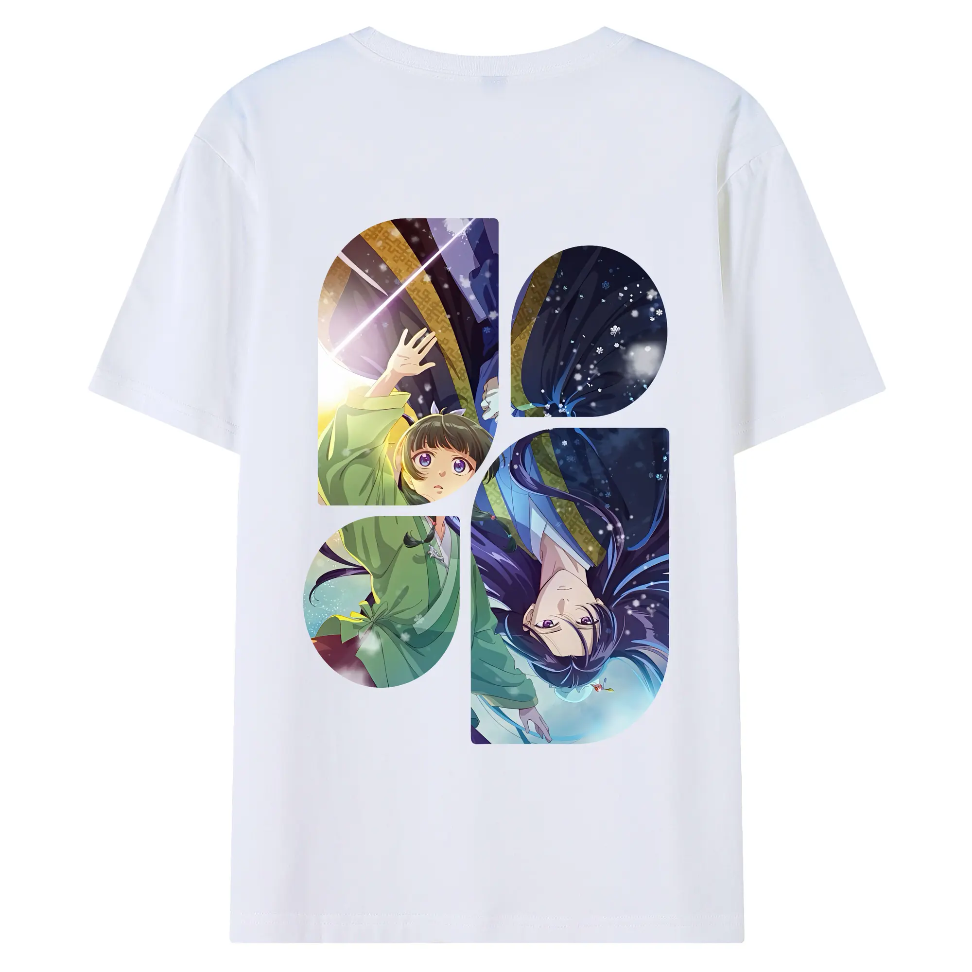 薬屋のひとりごと グッズ,壬氏 - 綿100％ 半袖Tシャツ ・ バックプリント ・ 快適 通気性 ・ 日常使い 散歩 スポーツ用