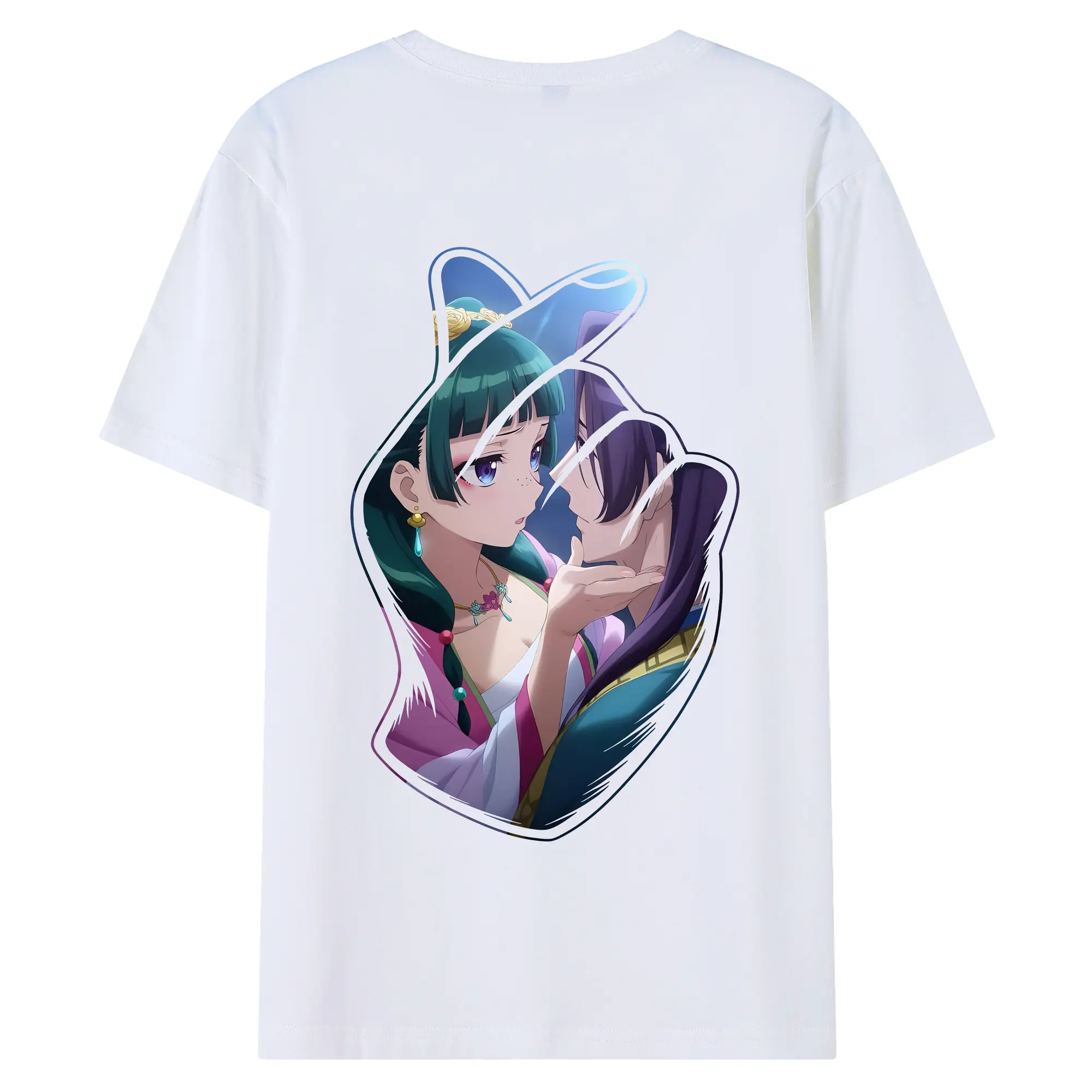 薬屋のひとりごと グッズ,壬氏 - 綿100％ 半袖Tシャツ ・ バックプリント ・ 快適 通気性 ・ 日常使い 散歩 スポーツ用