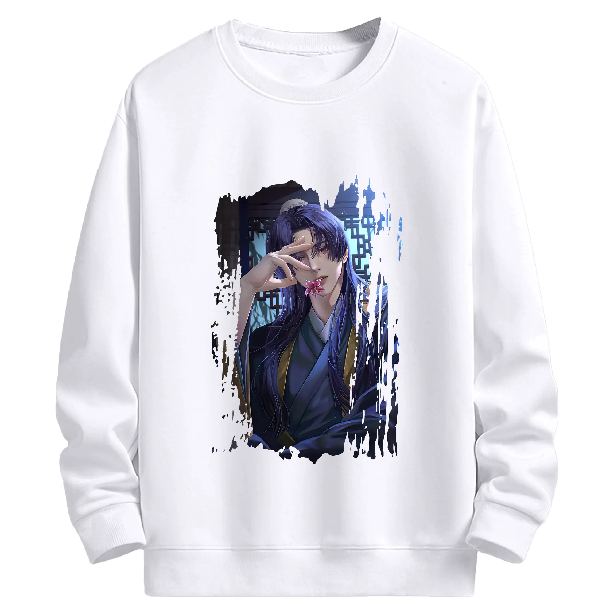 薬屋のひとりごと グッズ,壬氏 - 高品質 クルーネック スウェット ・ コットン59％ ポリエステル41％ ・ ユニセックス 長袖 トレーナー ・ カジュアル デイリー スポーツ 散歩用