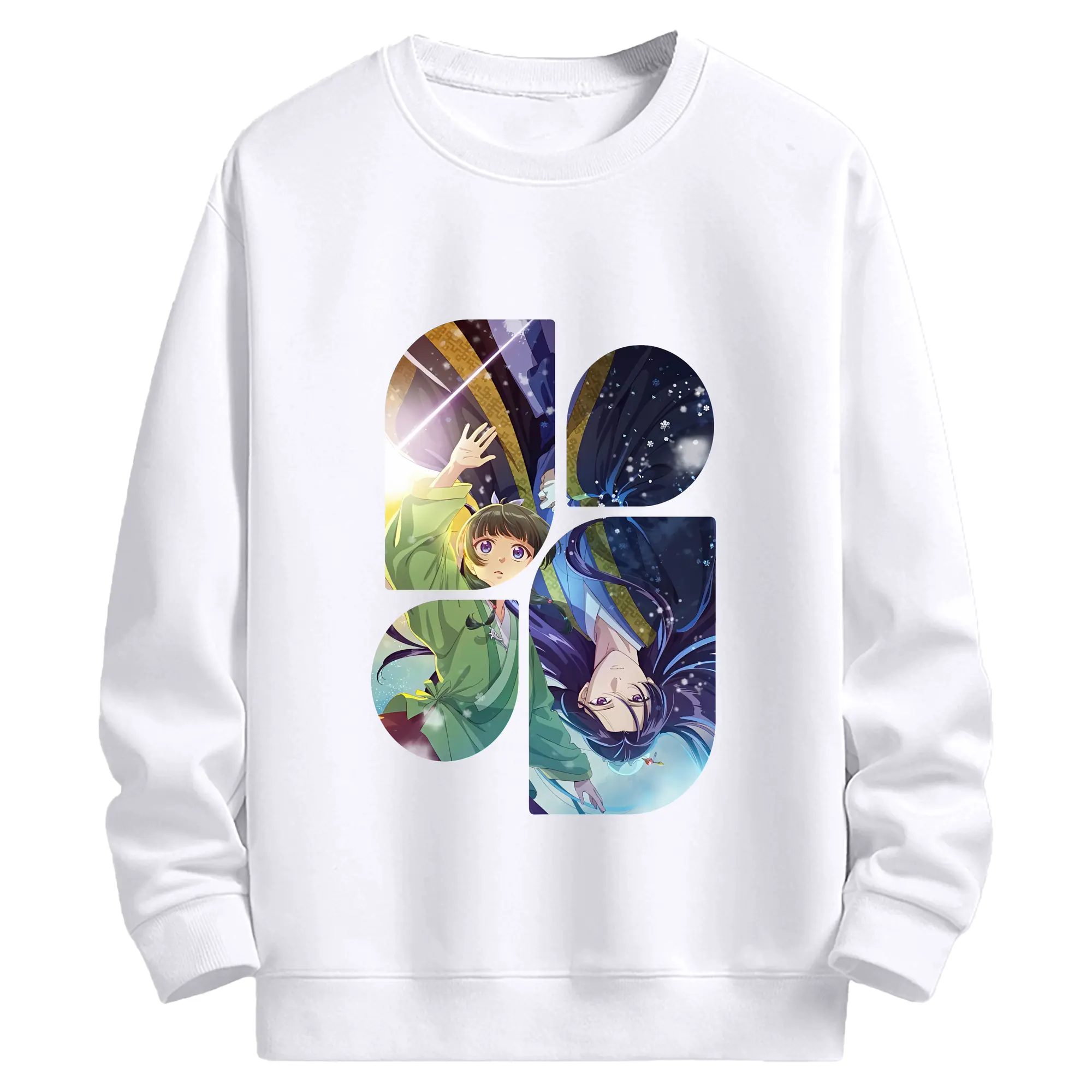 薬屋のひとりごと グッズ,壬氏 - 高品質 クルーネック スウェット ・ コットン59％ ポリエステル41％ ・ ユニセックス 長袖 トレーナー ・ カジュアル デイリー スポーツ 散歩用