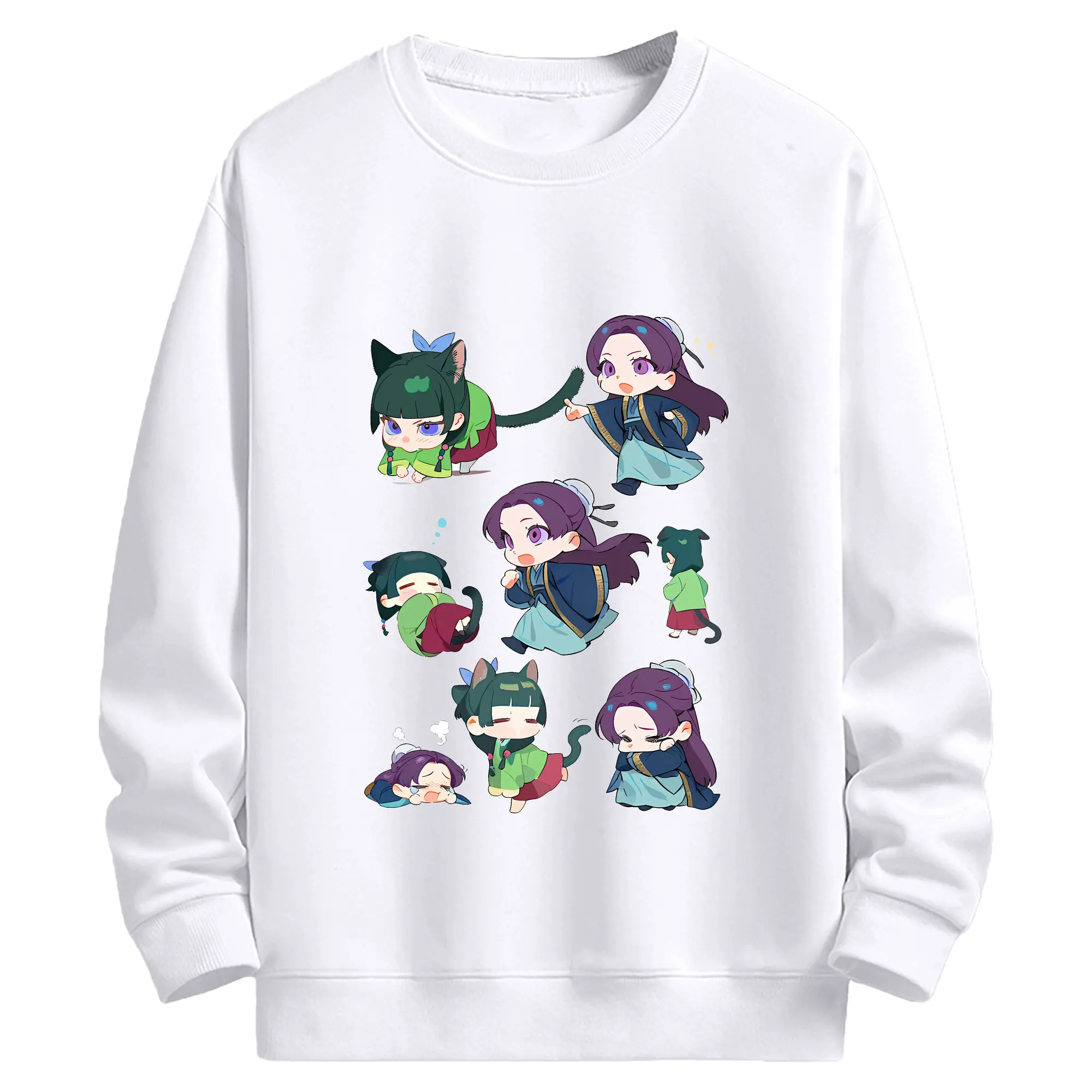 薬屋のひとりごと グッズ,壬氏 - 高品質 クルーネック スウェット ・ コットン59％ ポリエステル41％ ・ ユニセックス 長袖 トレーナー ・ カジュアル デイリー スポーツ 散歩用