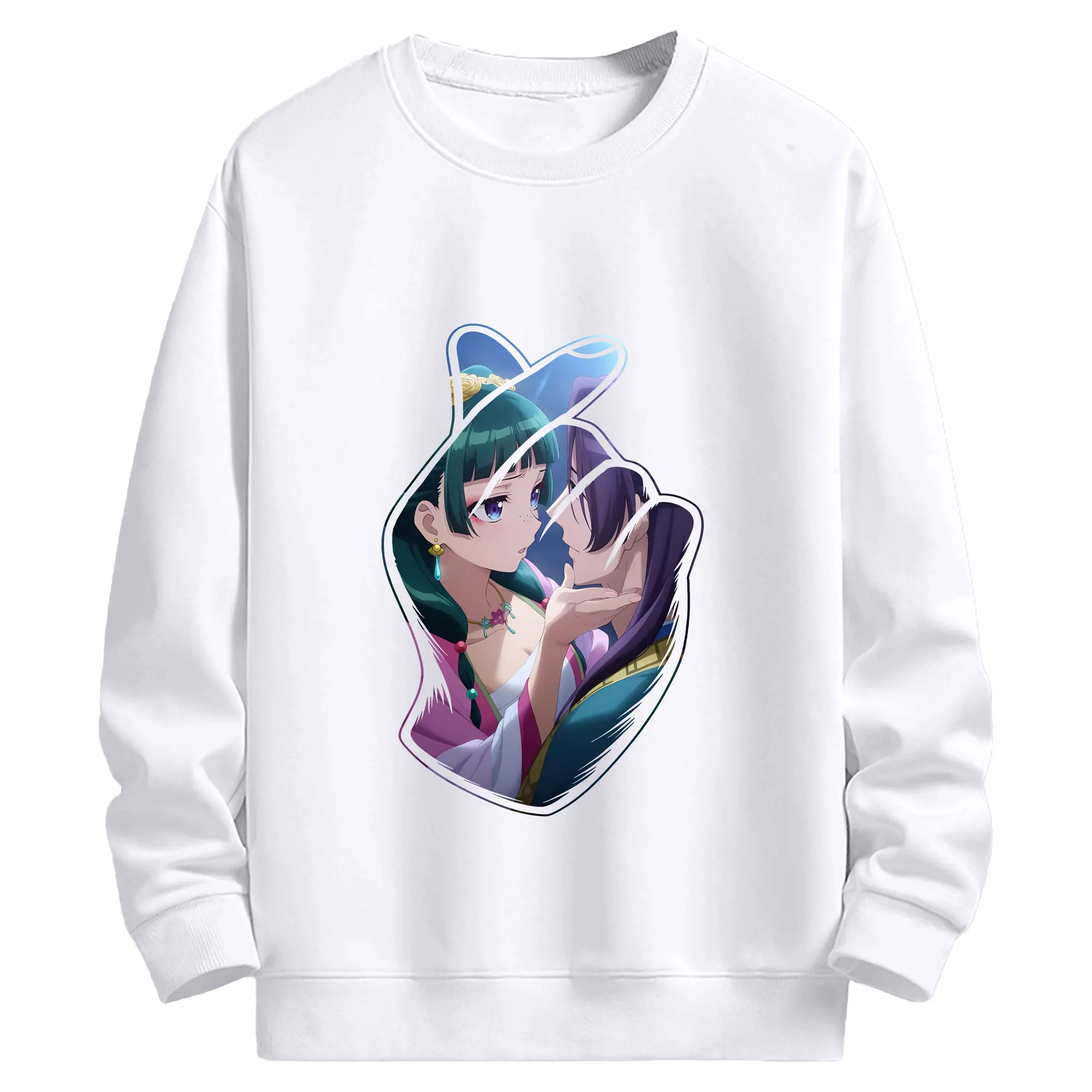 薬屋のひとりごと グッズ,壬氏 - 高品質 クルーネック スウェット ・ コットン59％ ポリエステル41％ ・ ユニセックス 長袖 トレーナー ・ カジュアル デイリー スポーツ 散歩用