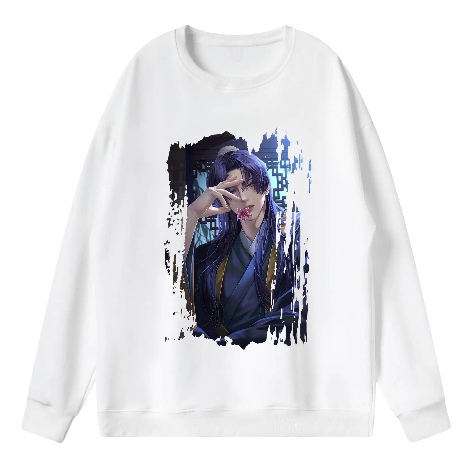 薬屋のひとりごと グッズ,壬氏 - 薄手 クルーネック スウェット 裏毛260g · ポリエステル 春秋向け カジュアル 男女兼用 · トレーナー デイリー スポーツ 散歩に最適