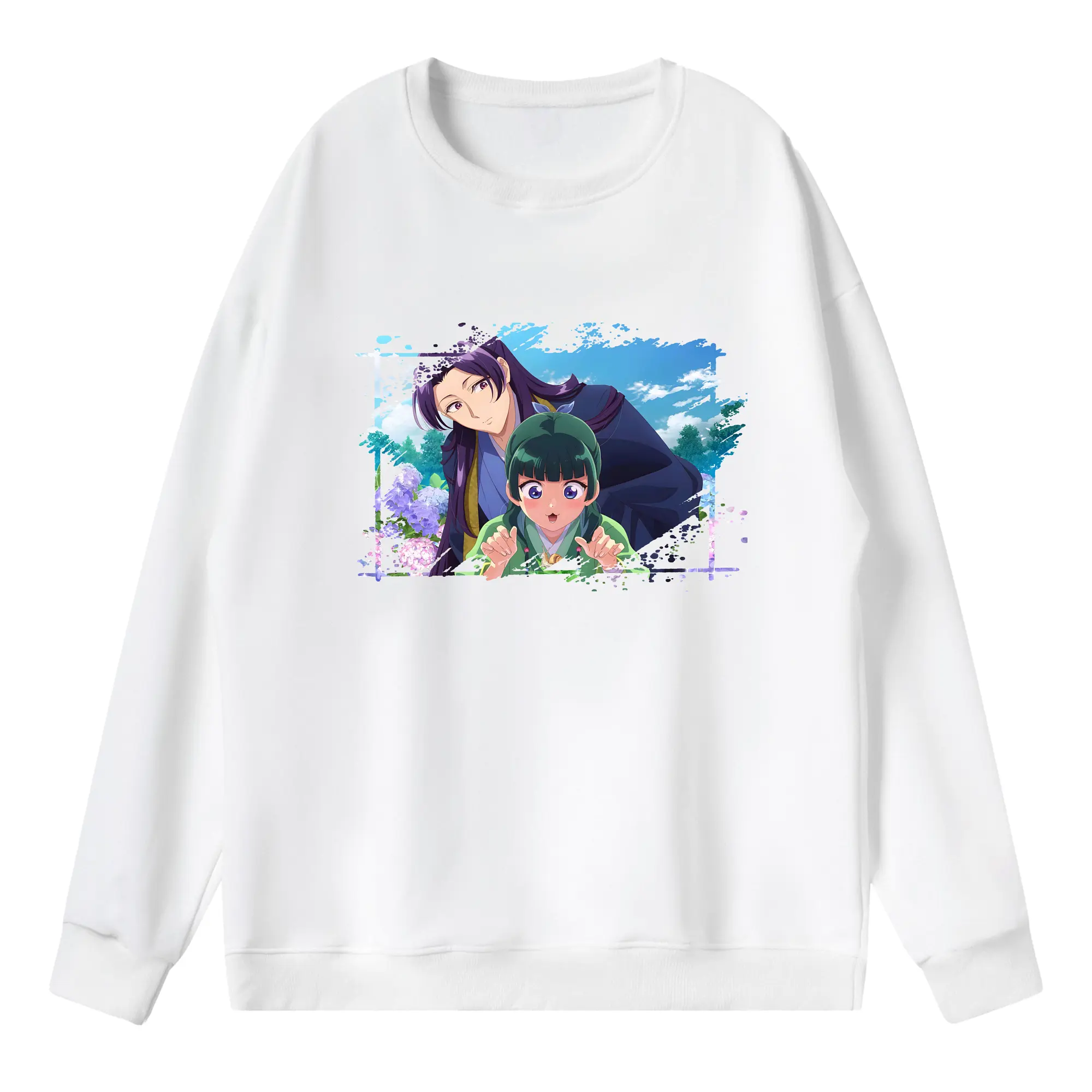 薬屋のひとりごと グッズ,壬氏 - 薄手 クルーネック スウェット 裏毛260g · ポリエステル 春秋向け カジュアル 男女兼用 · トレーナー デイリー スポーツ 散歩に最適