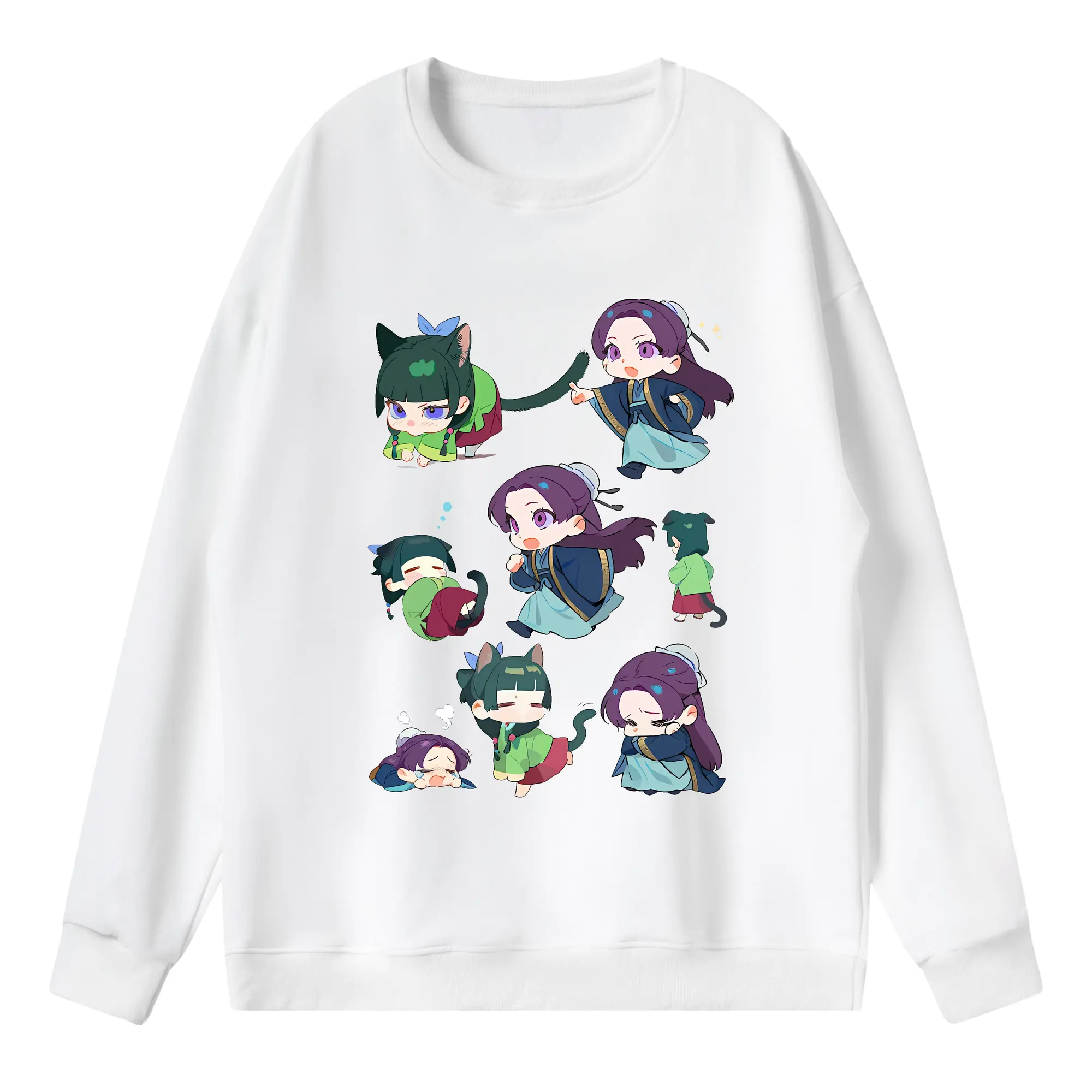 薬屋のひとりごと グッズ,壬氏 - 薄手 クルーネック スウェット 裏毛260g · ポリエステル 春秋向け カジュアル 男女兼用 · トレーナー デイリー スポーツ 散歩に最適