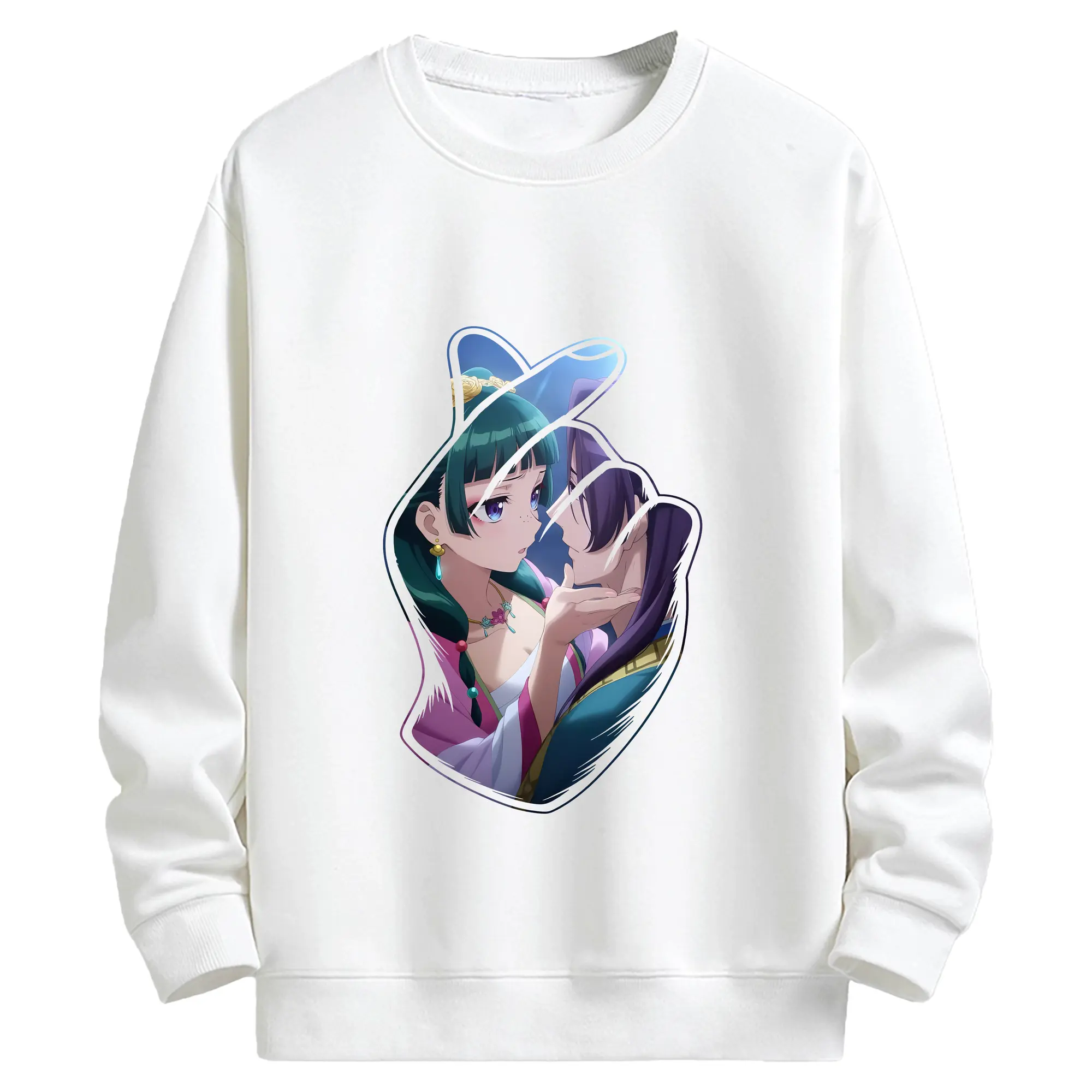 薬屋のひとりごと グッズ,壬氏 - キッズ クルーネックスウェットシャツ ・ フロントプリント ・ 綿80％ ポリエステル20％ ・ 快適 通学 スポーツ 日常使い お散歩用