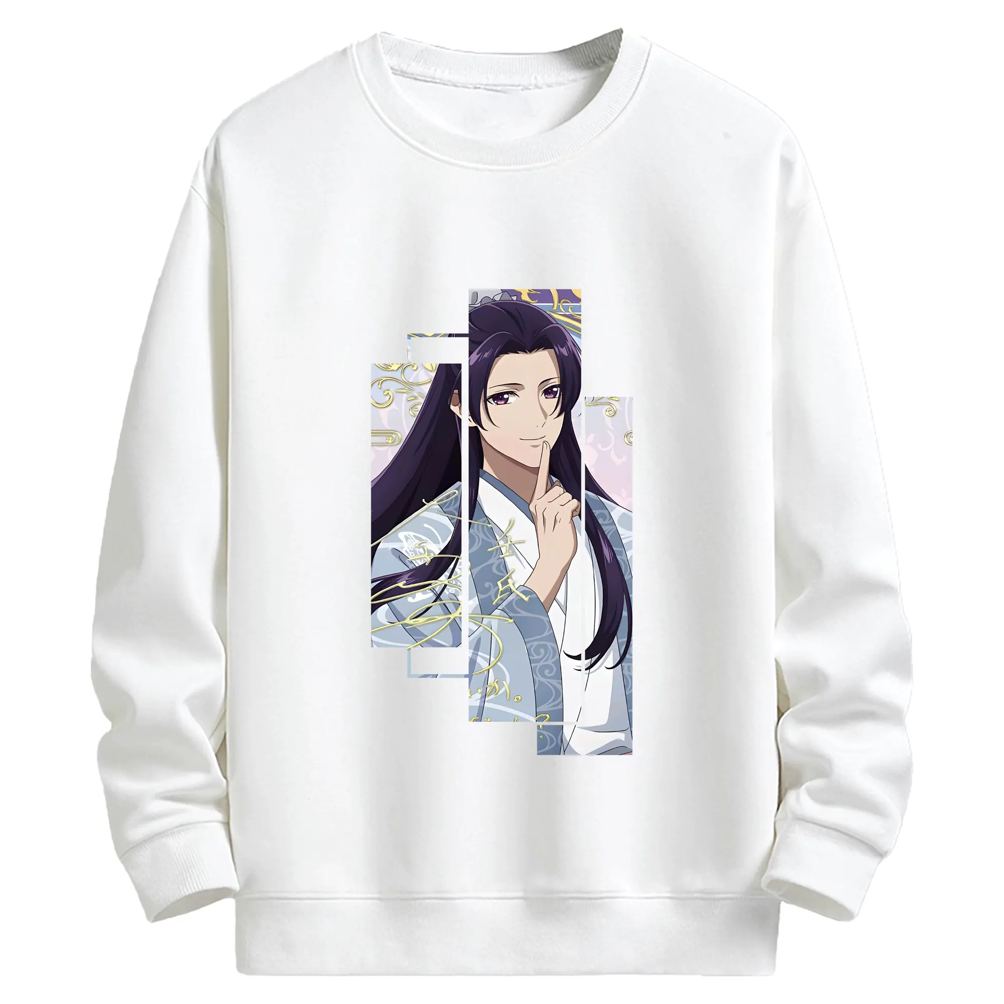 薬屋のひとりごと グッズ,壬氏 - キッズ クルーネックスウェットシャツ ・ フロントプリント ・ 綿80％ ポリエステル20％ ・ 快適 通学 スポーツ 日常使い お散歩用