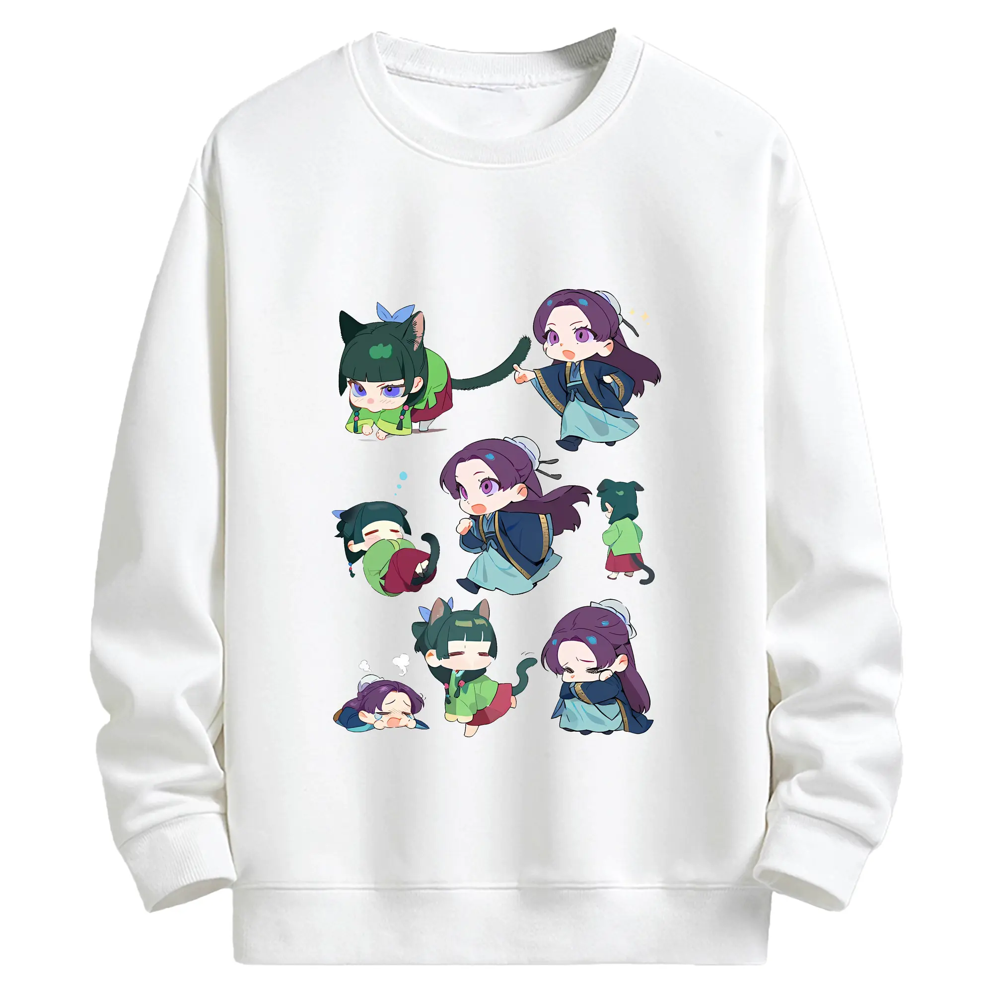 薬屋のひとりごと グッズ,壬氏 - キッズ クルーネックスウェットシャツ ・ フロントプリント ・ 綿80％ ポリエステル20％ ・ 快適 通学 スポーツ 日常使い お散歩用