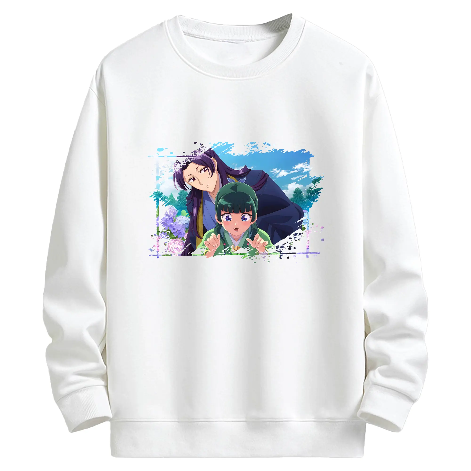 薬屋のひとりごと グッズ,壬氏 - キッズ クルーネックスウェットシャツ ・ フロントプリント ・ 綿80％ ポリエステル20％ ・ 快適 通学 スポーツ 日常使い お散歩用