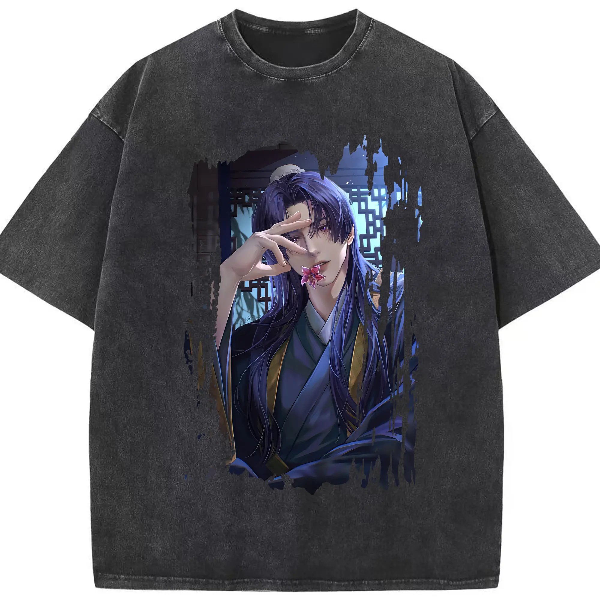 薬屋のひとりごと グッズ,壬氏 - 綿100％ ヴィンテージ風 半袖Tシャツ ・ フロントプリント ・ 柔らか肌触り ・ 通気性 快適 ・ スポーツ カジュアル 外出用