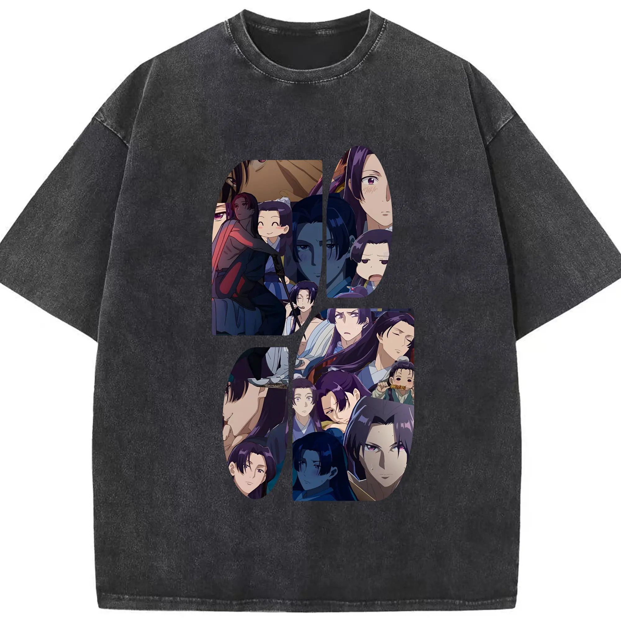 薬屋のひとりごと グッズ,壬氏 - 綿100％ ヴィンテージ風 半袖Tシャツ ・ フロントプリント ・ 柔らか肌触り ・ 通気性 快適 ・ スポーツ カジュアル 外出用