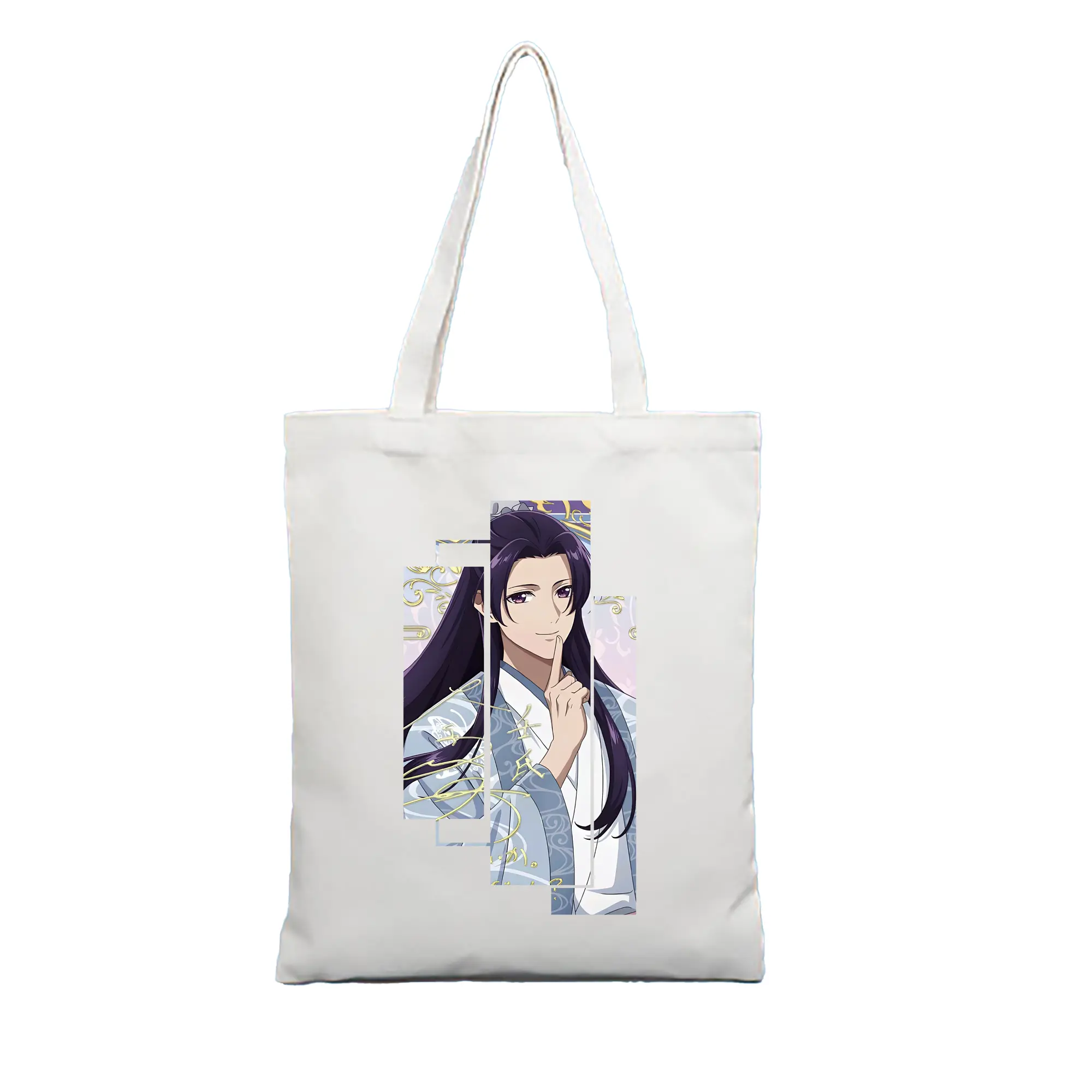 薬屋のひとりごと グッズ,壬氏 - 縦型キャンバス手提げバッグ（トートバッグ） ・ キャンバス素材 ・ ショッピング用 ・ 軽量 丈夫 お手入れ簡単