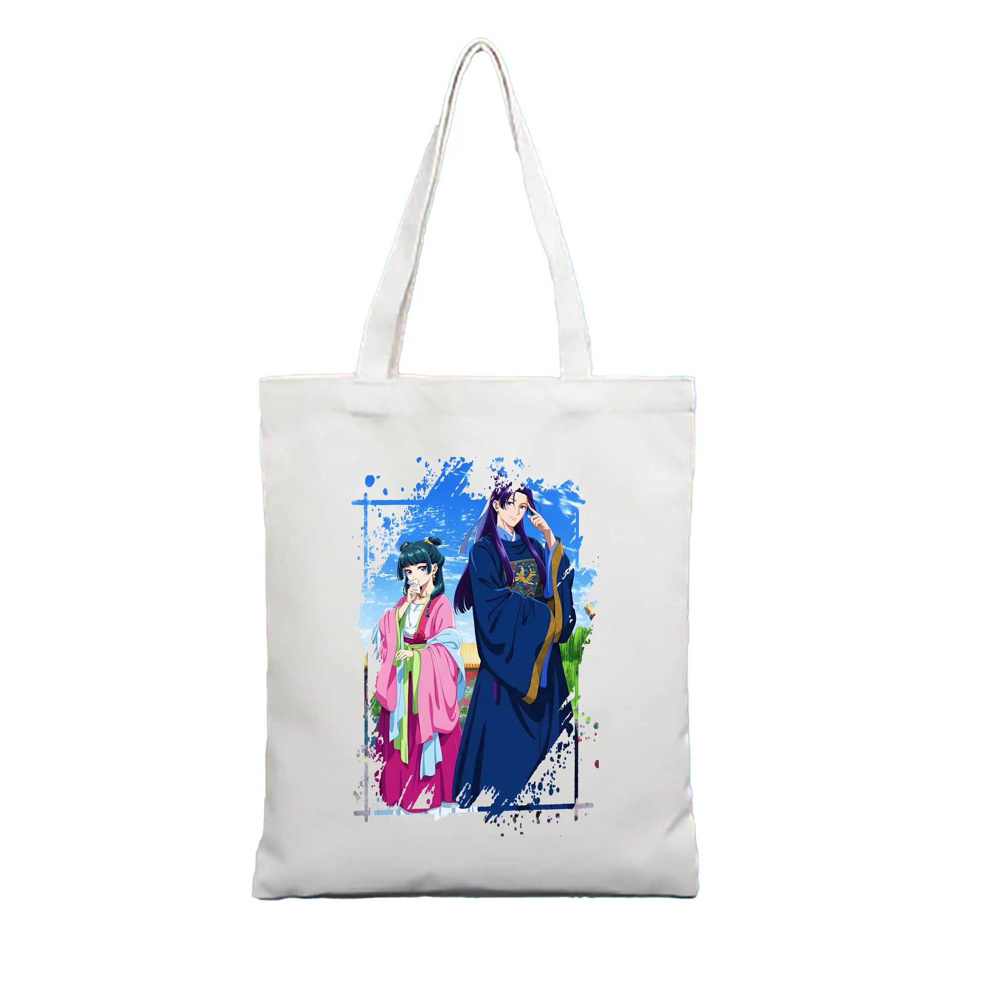 薬屋のひとりごと グッズ,壬氏 - 縦型キャンバス手提げバッグ（トートバッグ） ・ キャンバス素材 ・ ショッピング用 ・ 軽量 丈夫 お手入れ簡単