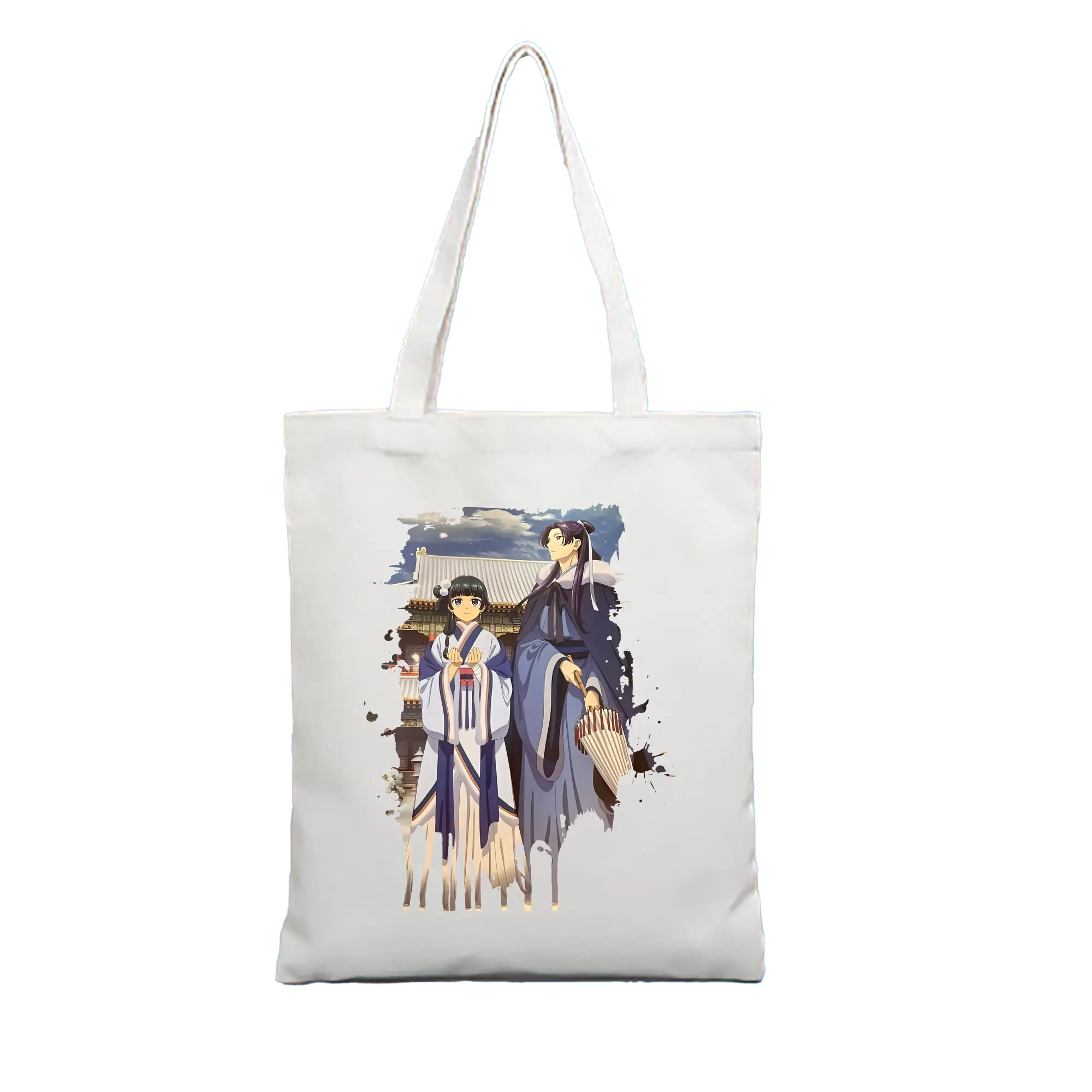 薬屋のひとりごと グッズ,壬氏 - 縦型キャンバス手提げバッグ（トートバッグ） ・ キャンバス素材 ・ ショッピング用 ・ 軽量 丈夫 お手入れ簡単