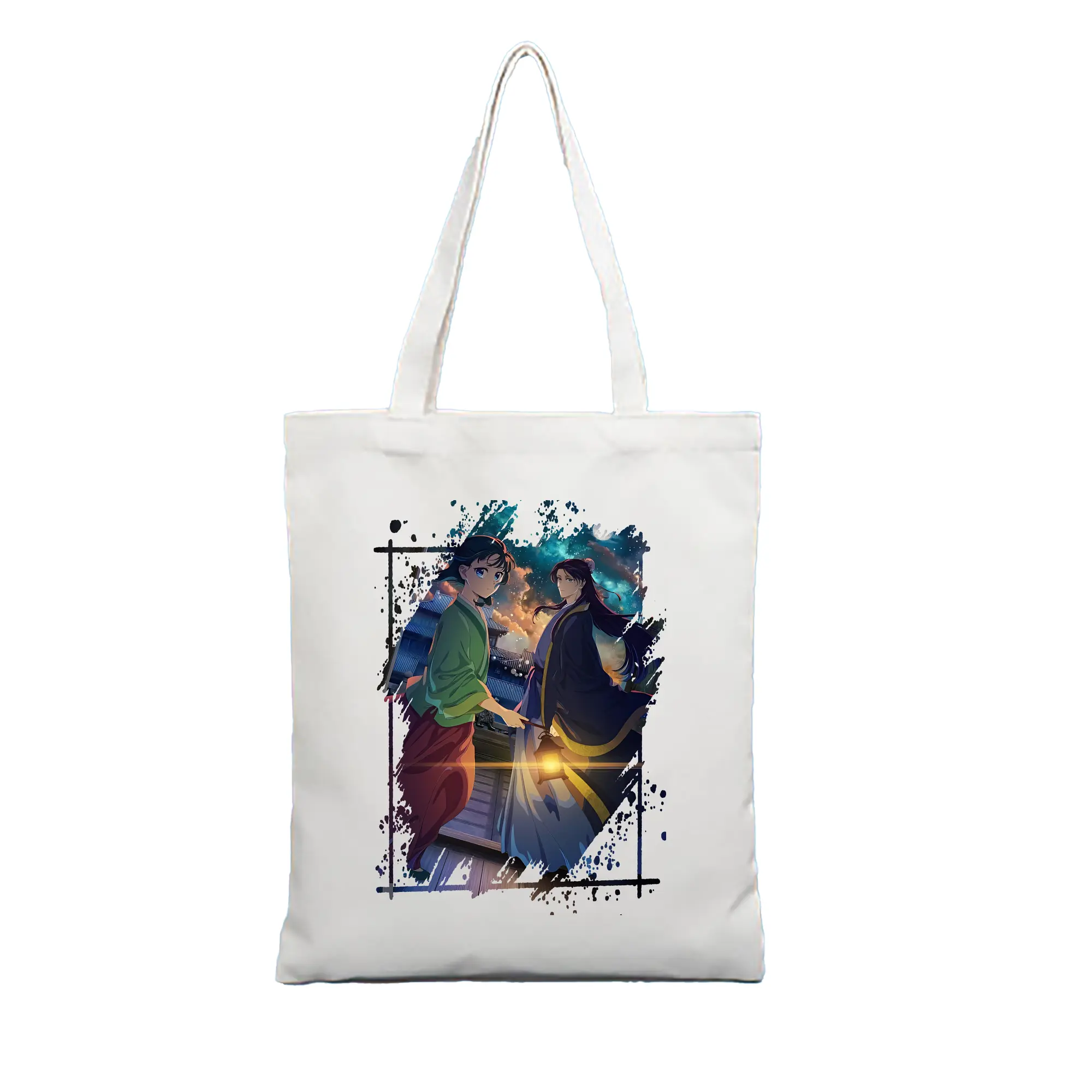 薬屋のひとりごと グッズ,壬氏 - 縦型キャンバス手提げバッグ（トートバッグ） ・ キャンバス素材 ・ ショッピング用 ・ 軽量 丈夫 お手入れ簡単