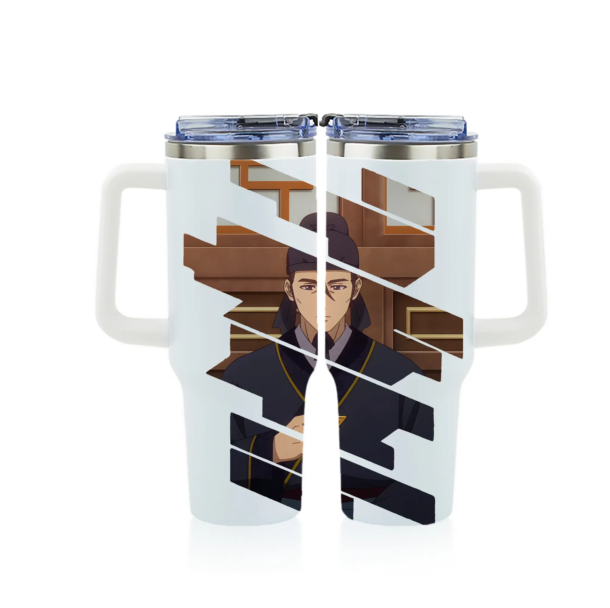 薬屋のひとりごと グッズ,高順 - 1200mL フルプリント車用タンブラー ・ 304ステンレス 内側 ・ 201ステンレス 外側 ・ 保温 保冷 ・ 通勤 ドライブ アウトドア用