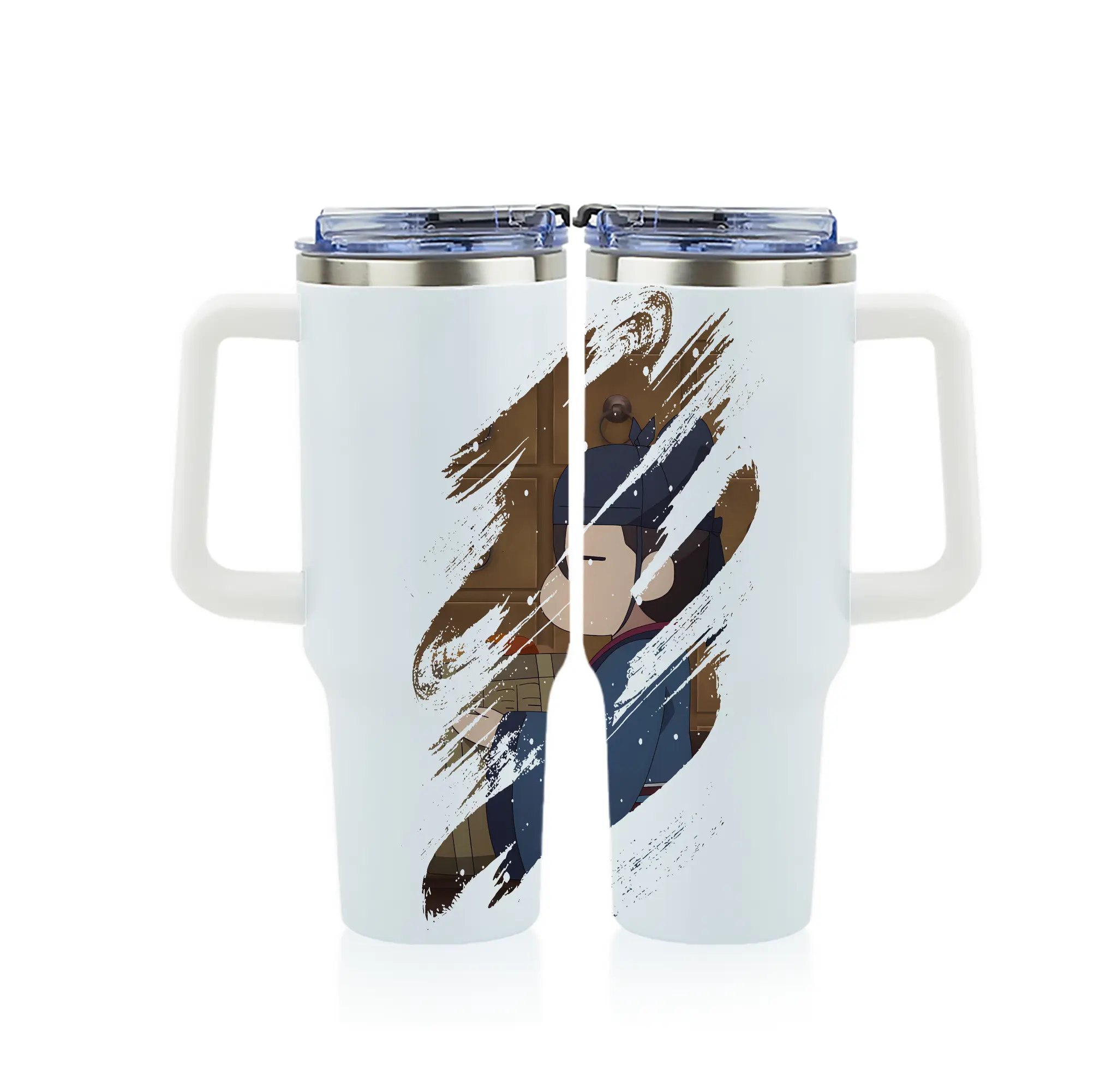 薬屋のひとりごと グッズ,高順 - 1200mL フルプリント車用タンブラー ・ 304ステンレス 内側 ・ 201ステンレス 外側 ・ 保温 保冷 ・ 通勤 ドライブ アウトドア用