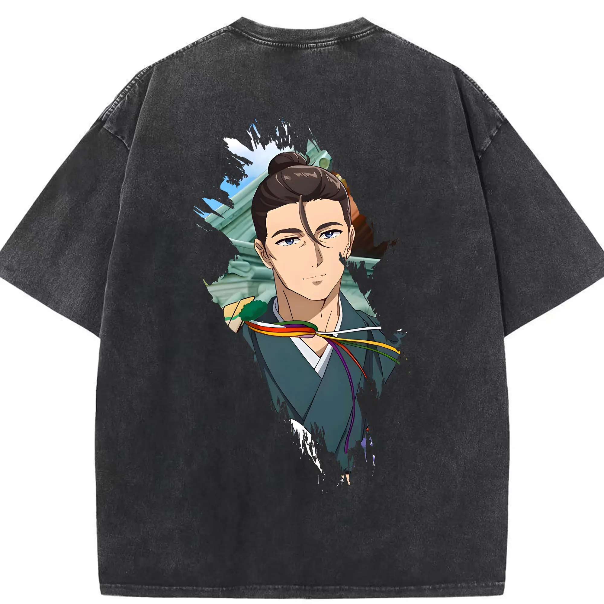 薬屋のひとりごと グッズ,高順 - 綿100％ ヴィンテージ風 半袖Tシャツ ・ 背面プリント ・ 柔らか肌触り ・ 通気性 快適 ・ スポーツ カジュアル 外出用