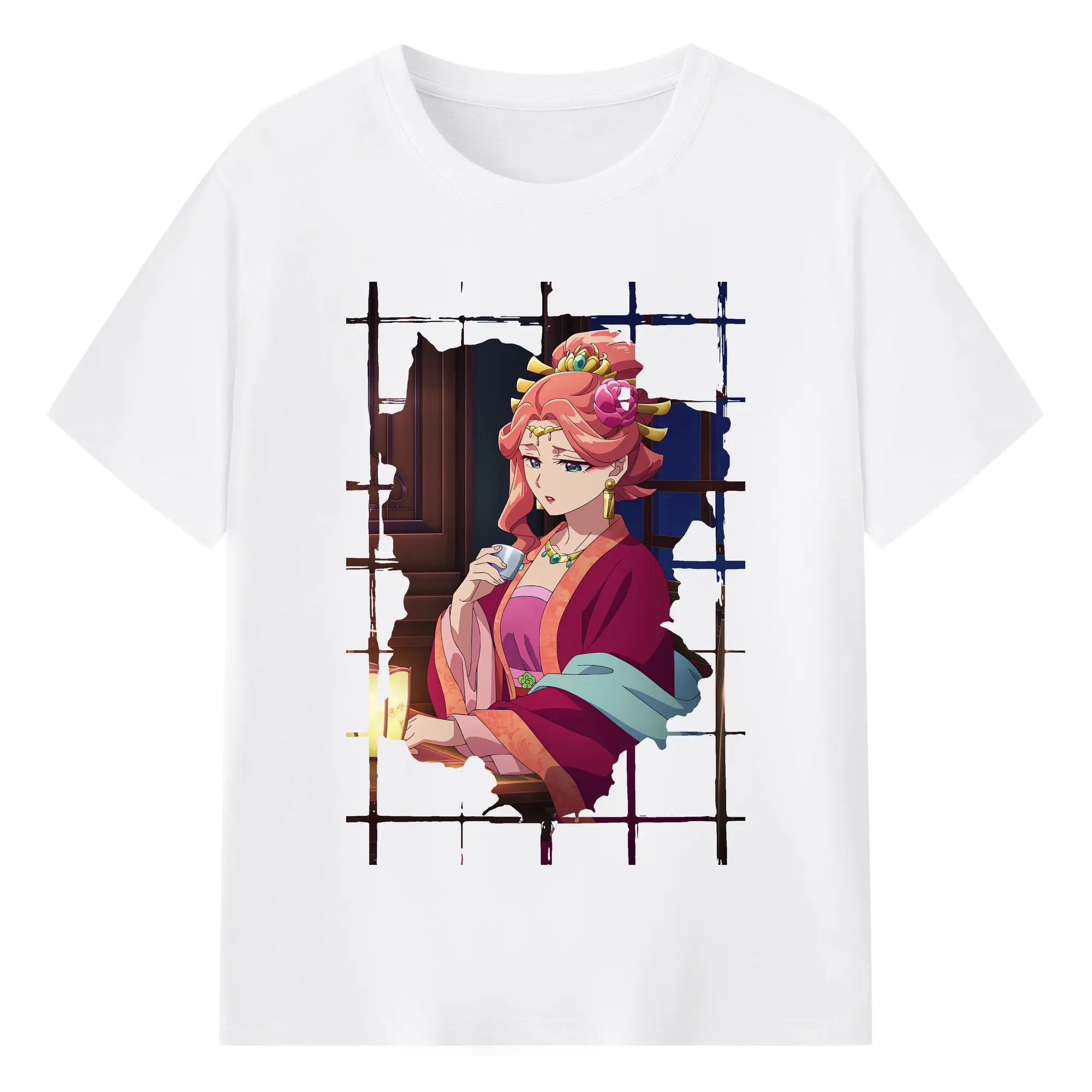 薬屋のひとりごと グッズ,玉葉妃 - 綿100％ 半袖Tシャツ ・ フロントプリント ・ 快適 通気性 ・ 日常使い 散歩 スポーツ用