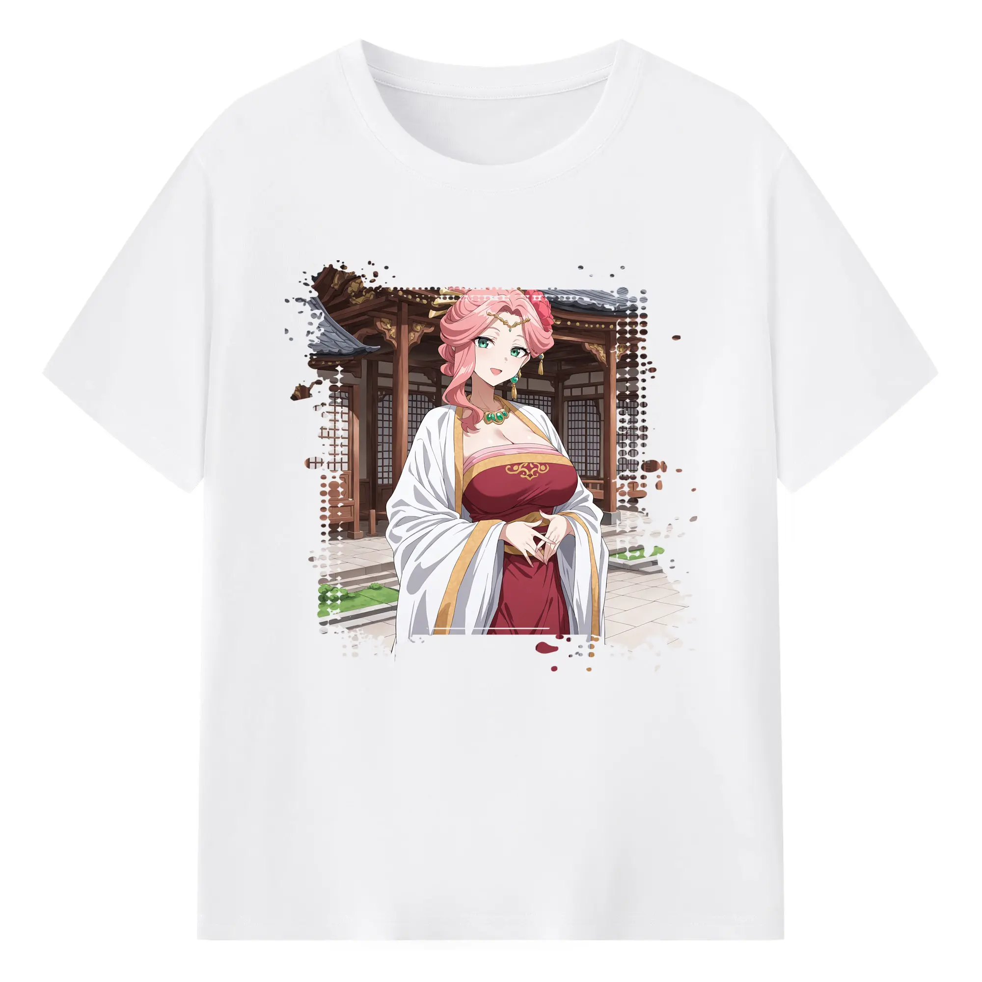 薬屋のひとりごと グッズ,玉葉妃 - 綿100％ 半袖Tシャツ ・ フロントプリント ・ 快適 通気性 ・ 日常使い 散歩 スポーツ用