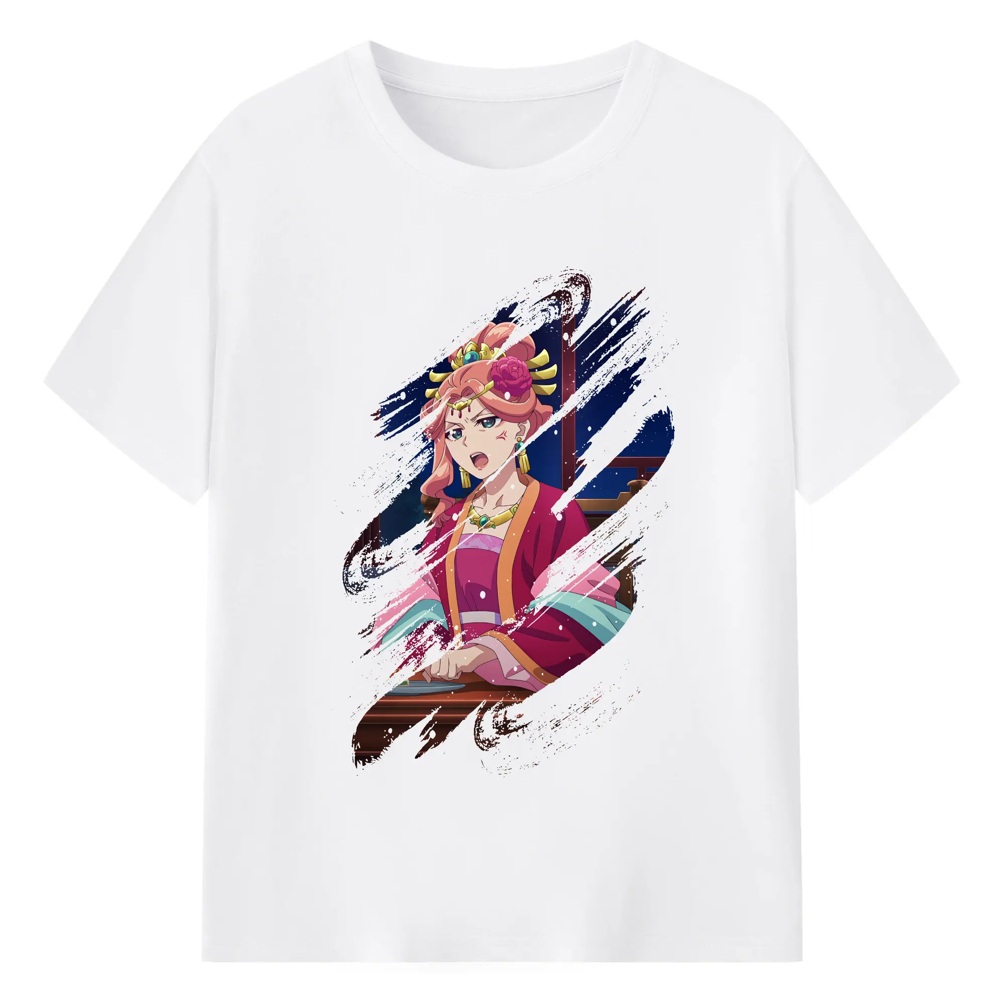 薬屋のひとりごと グッズ,玉葉妃 - 綿100％ 半袖Tシャツ ・ フロントプリント ・ 快適 通気性 ・ 日常使い 散歩 スポーツ用