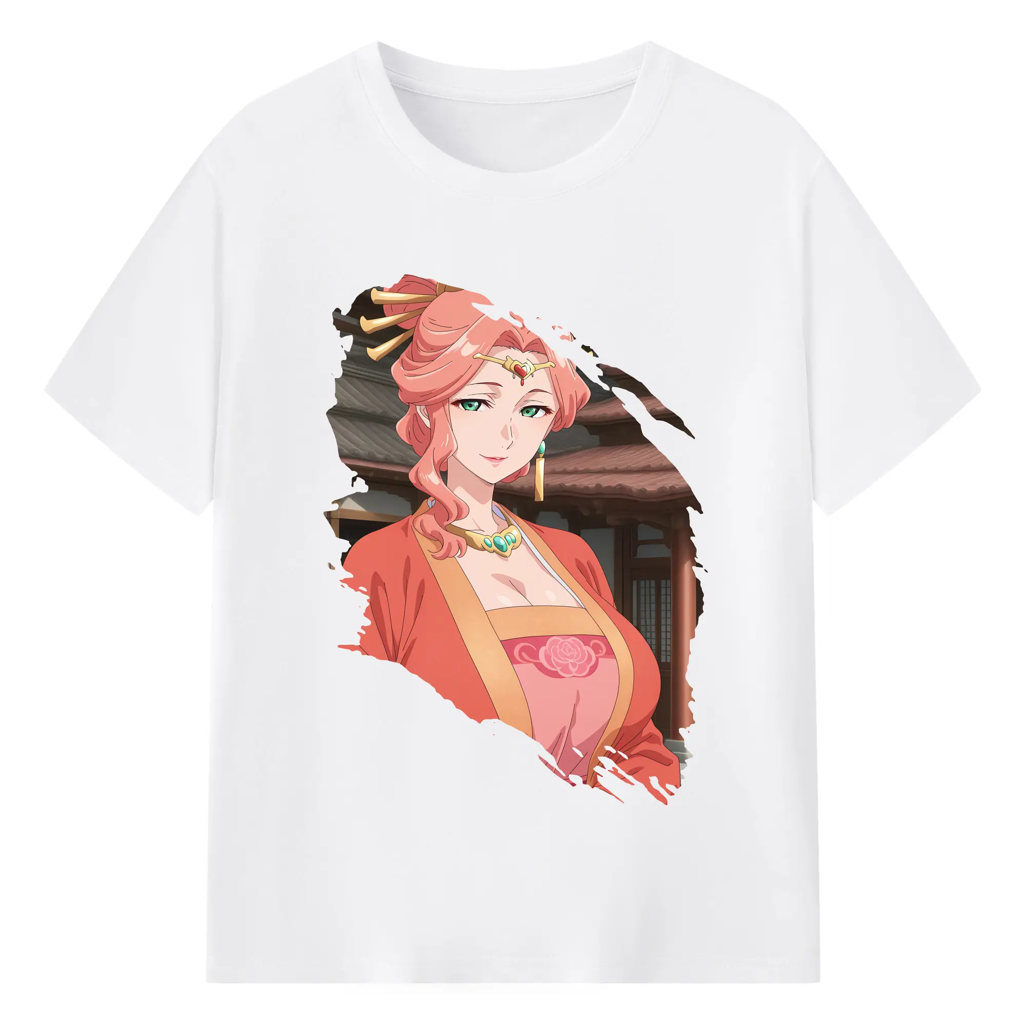 薬屋のひとりごと グッズ,玉葉妃 - 綿100％ 半袖Tシャツ ・ フロントプリント ・ 快適 通気性 ・ 日常使い 散歩 スポーツ用