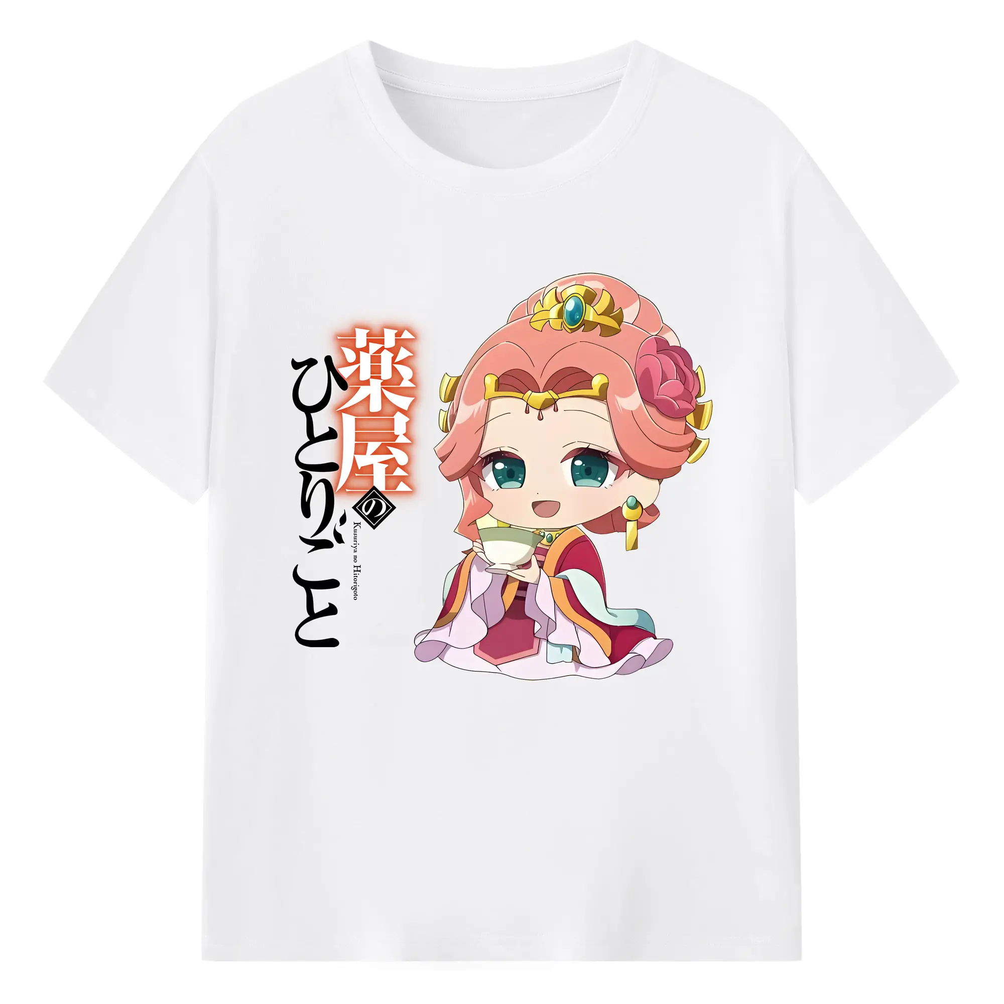 薬屋のひとりごと グッズ,玉葉妃 - 綿100％ 半袖Tシャツ ・ フロントプリント ・ 快適 通気性 ・ 日常使い 散歩 スポーツ用