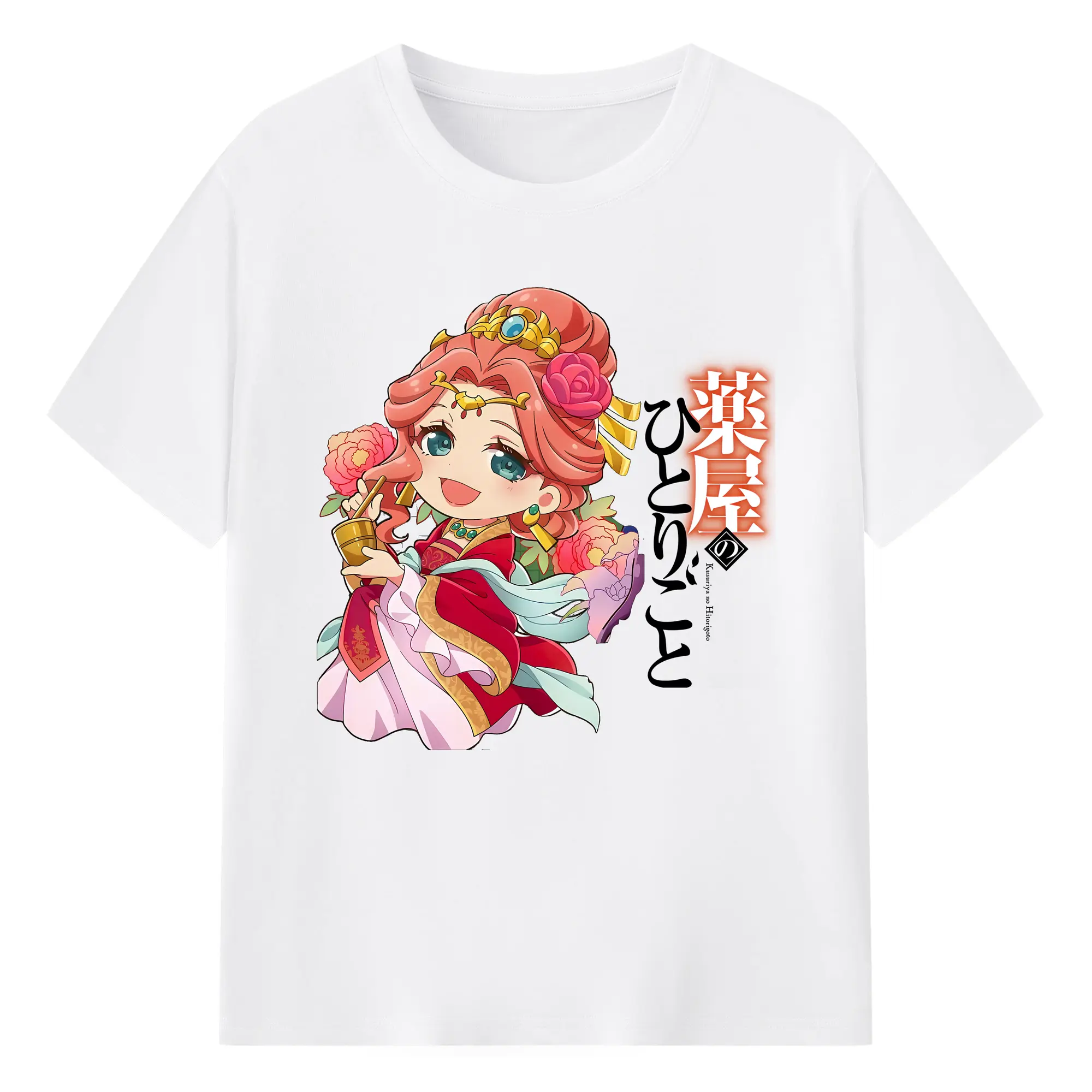 薬屋のひとりごと グッズ,玉葉妃 - 綿100％ 半袖Tシャツ ・ フロントプリント ・ 快適 通気性 ・ 日常使い 散歩 スポーツ用