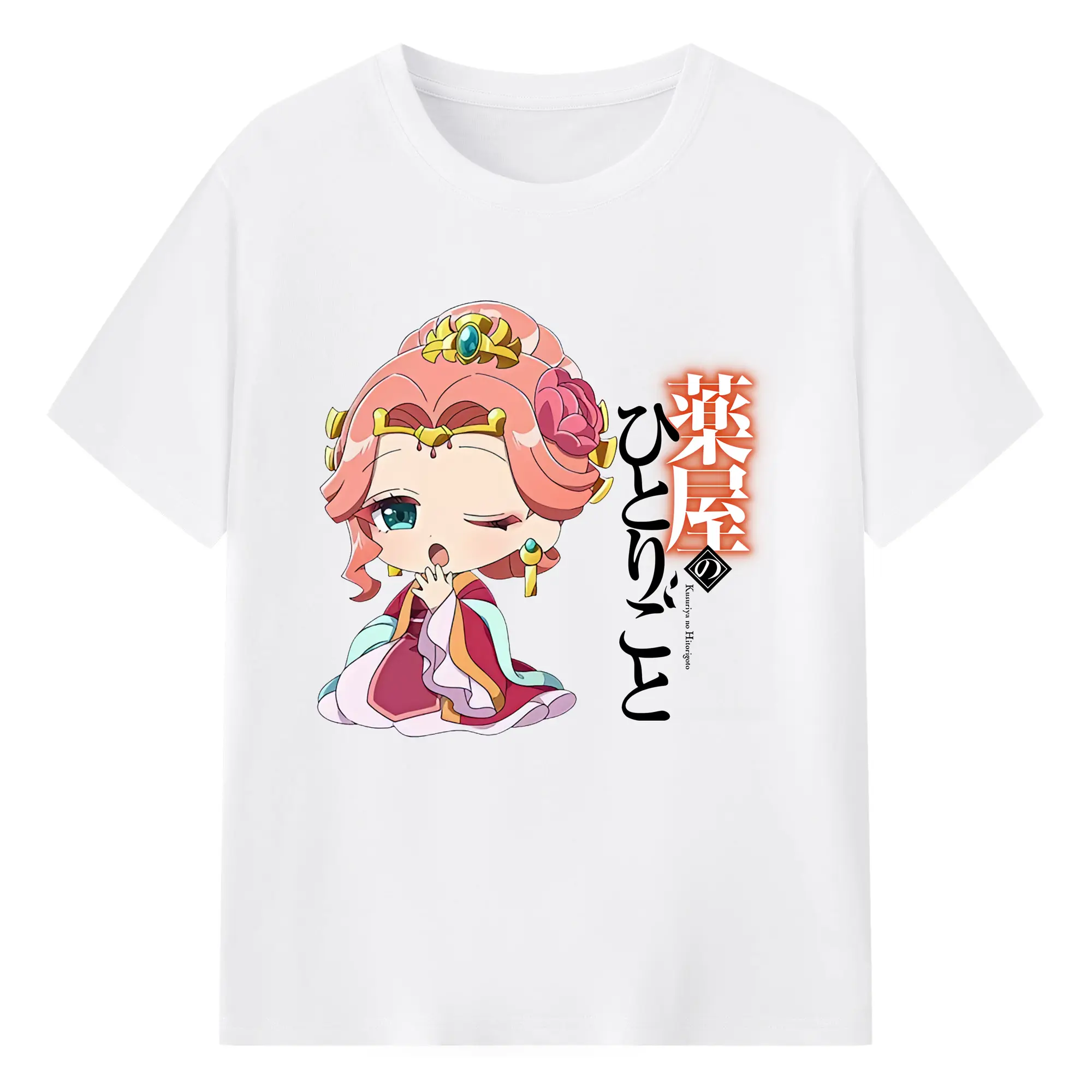 薬屋のひとりごと グッズ,玉葉妃 - 綿100％ 半袖Tシャツ ・ フロントプリント ・ 快適 通気性 ・ 日常使い 散歩 スポーツ用