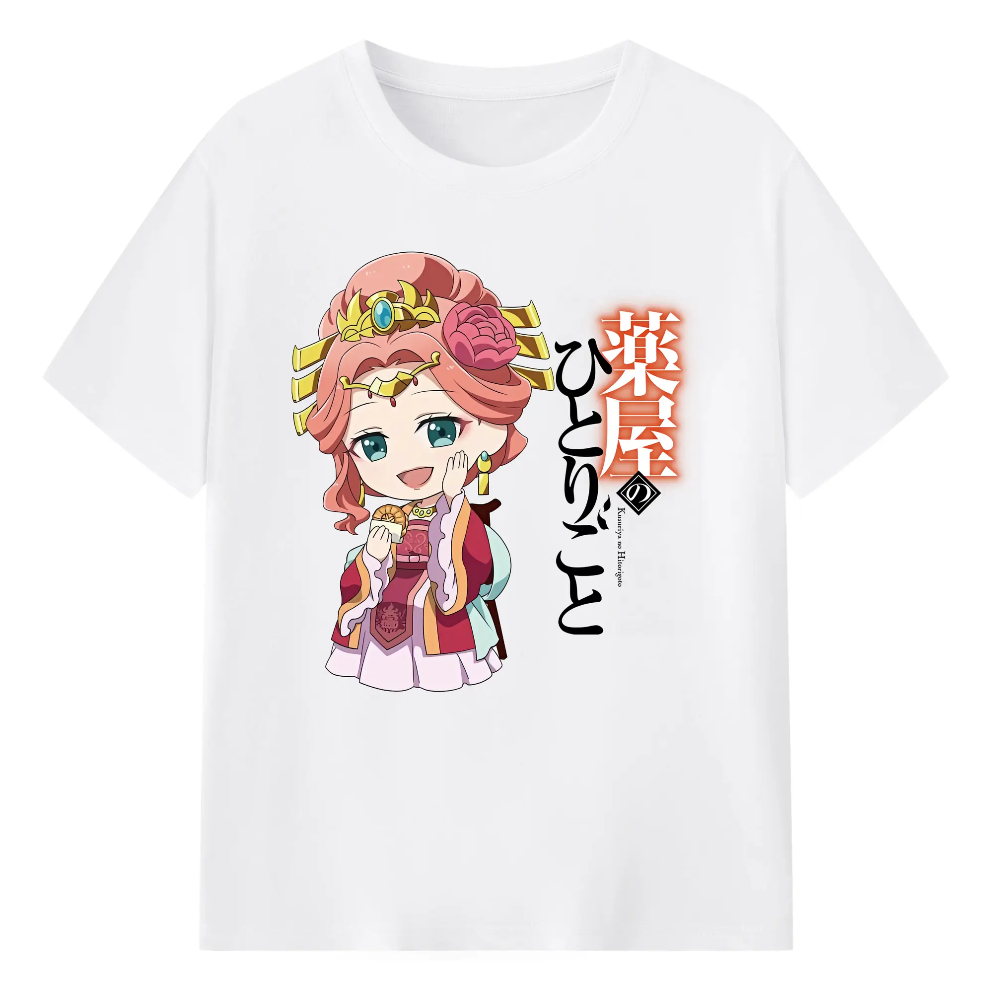 薬屋のひとりごと グッズ,玉葉妃 - 綿100％ 半袖Tシャツ ・ フロントプリント ・ 快適 通気性 ・ 日常使い 散歩 スポーツ用