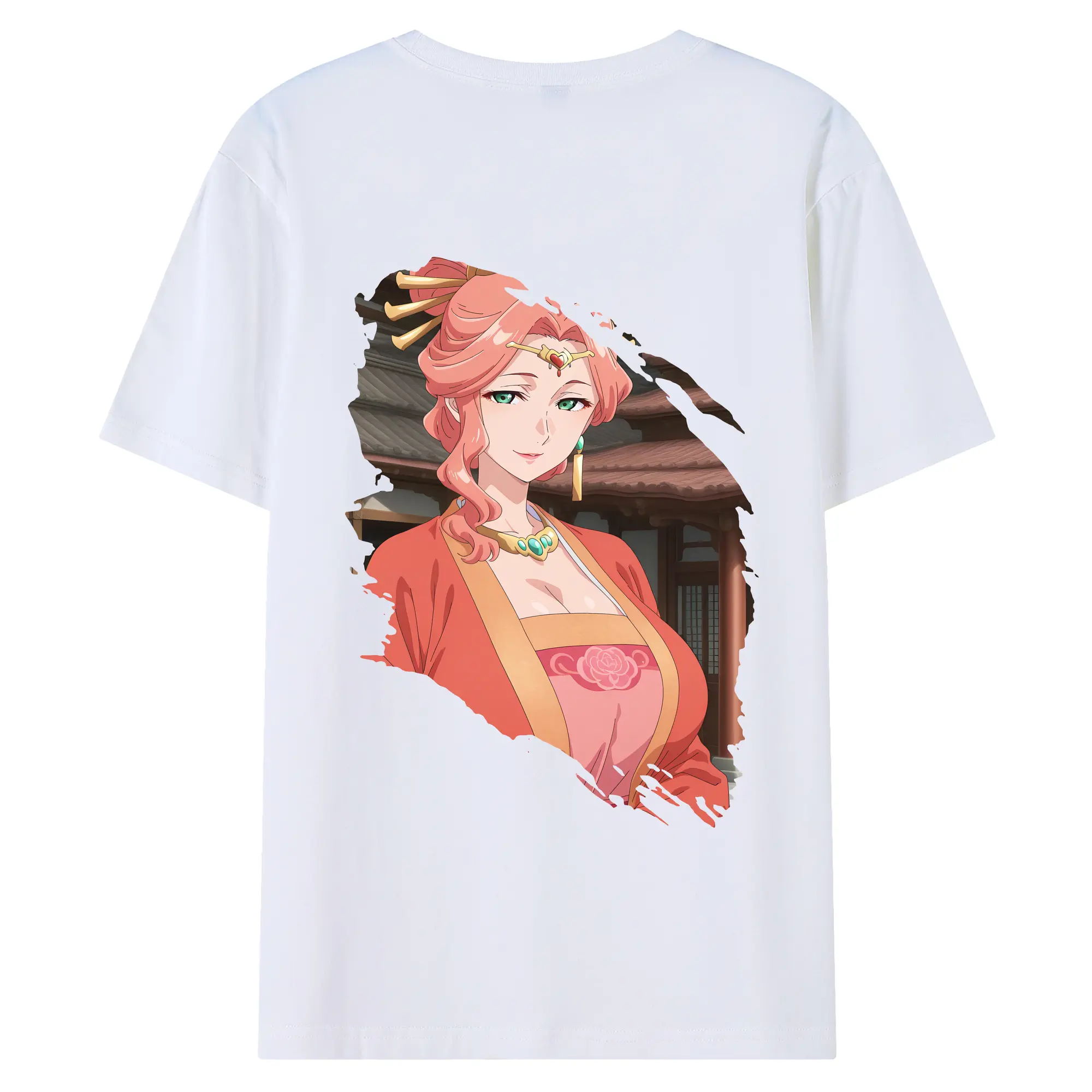 薬屋のひとりごと グッズ,玉葉妃 - 綿100％ 半袖Tシャツ ・ バックプリント ・ 快適 通気性 ・ 日常使い 散歩 スポーツ用