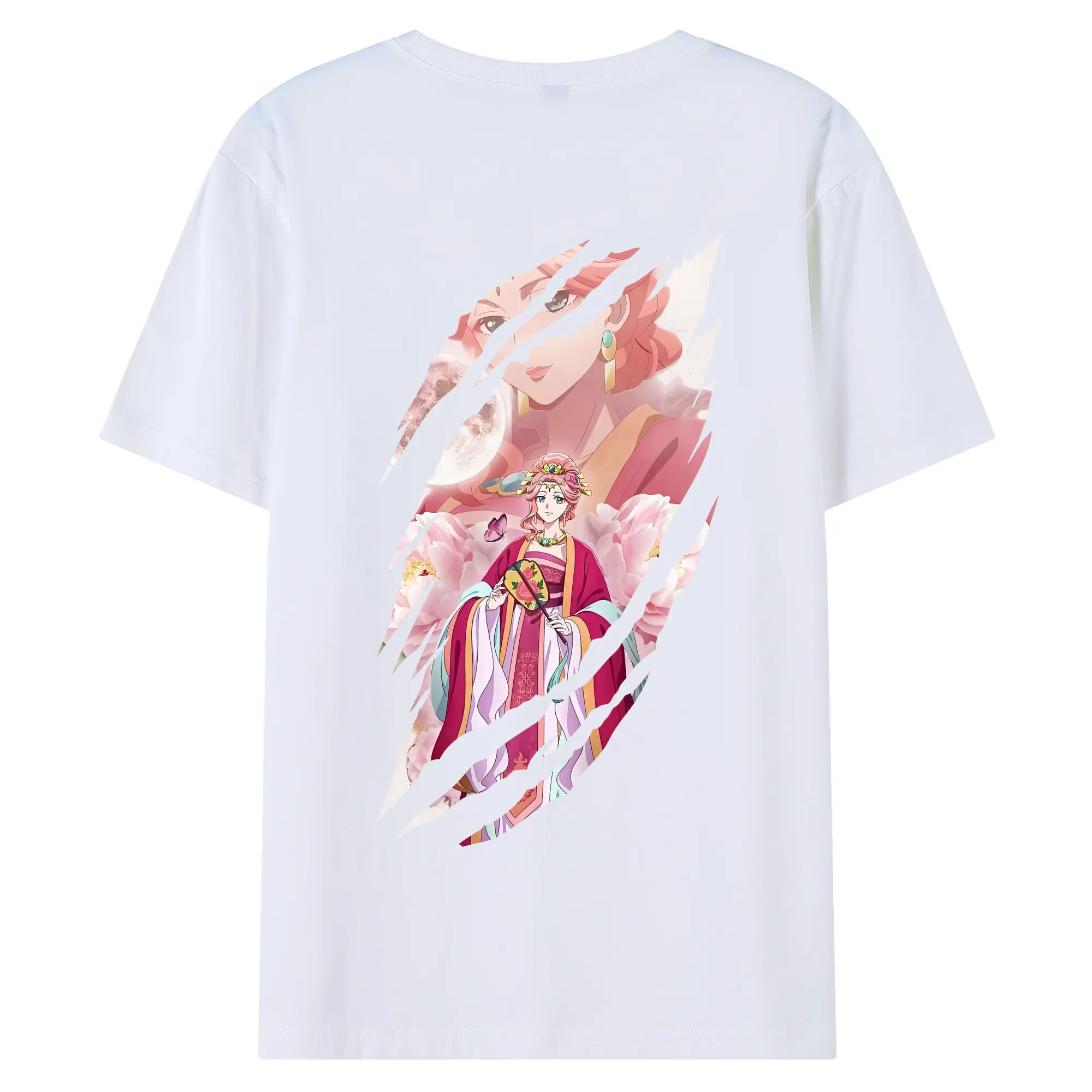 薬屋のひとりごと グッズ,玉葉妃 - 綿100％ 半袖Tシャツ ・ バックプリント ・ 快適 通気性 ・ 日常使い 散歩 スポーツ用