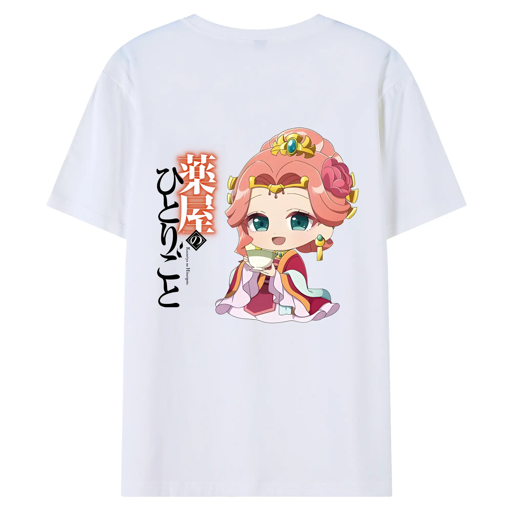 薬屋のひとりごと グッズ,玉葉妃 - 綿100％ 半袖Tシャツ ・ バックプリント ・ 快適 通気性 ・ 日常使い 散歩 スポーツ用